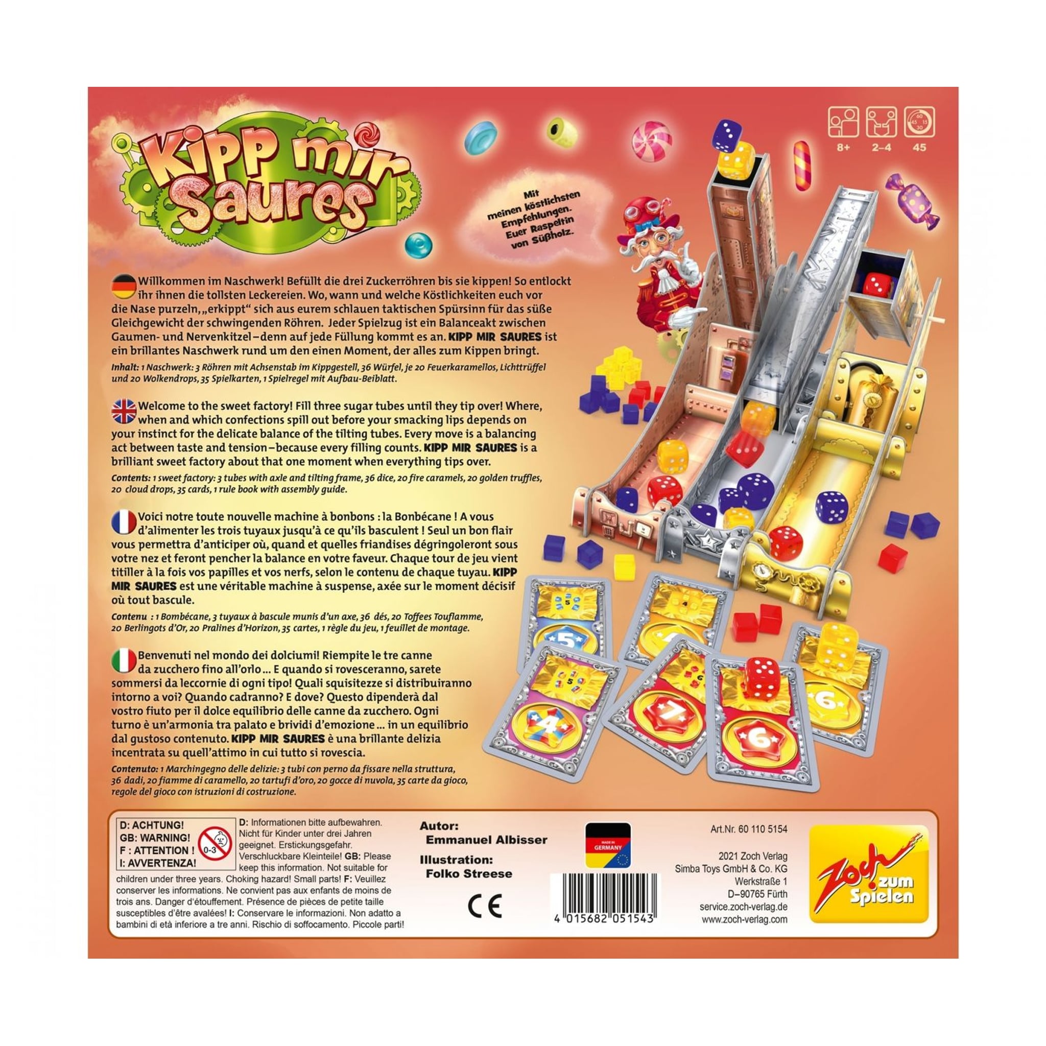 Zoch Verlag SIMBA-DICKIE-GROUP GmbH Würfelspiel, 29,5×29,5×7,5 cm – Produktbild 2