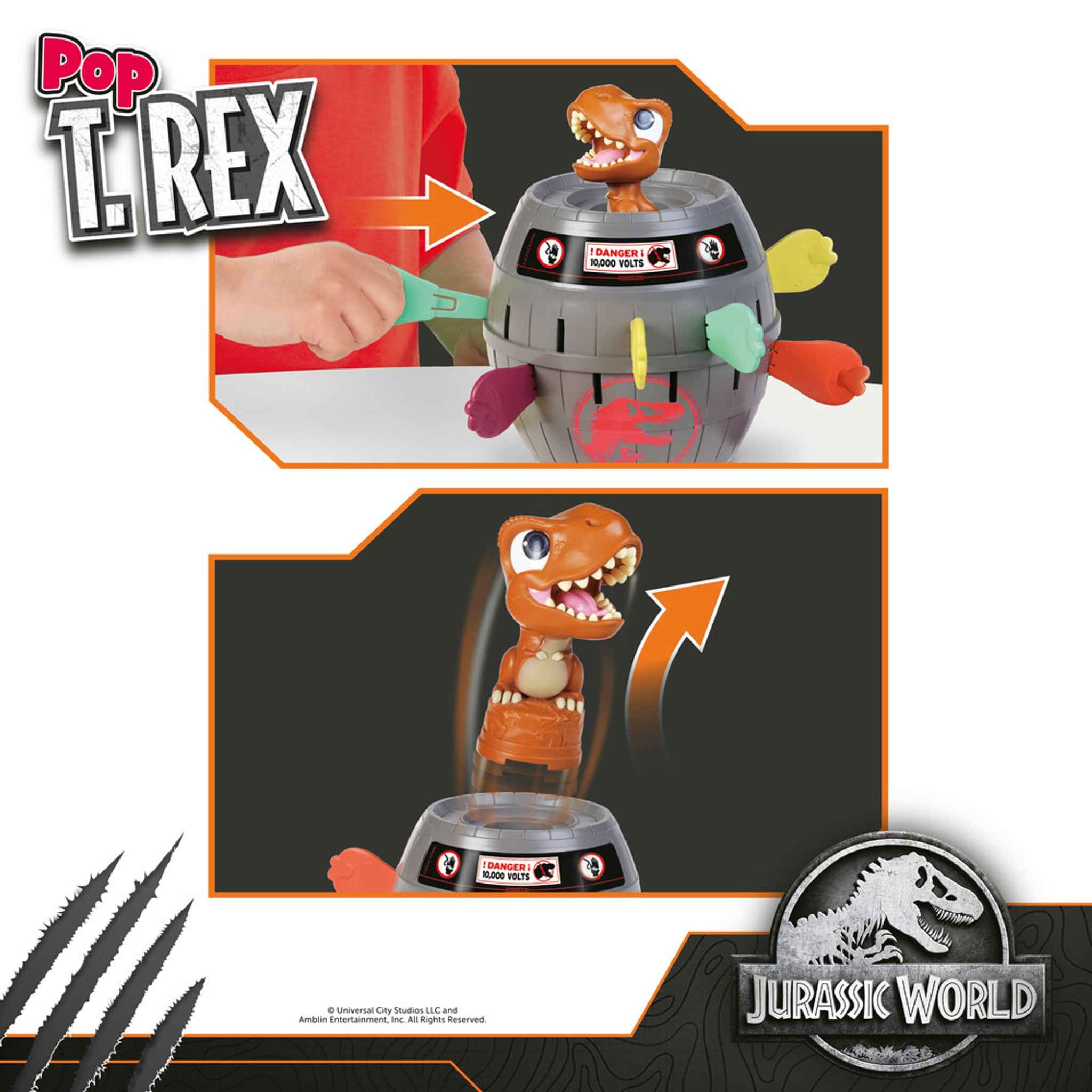 Geschicklichkeitsspiel Pop up T-Rex Dinosaurier ab 4 Jahren | TOMY