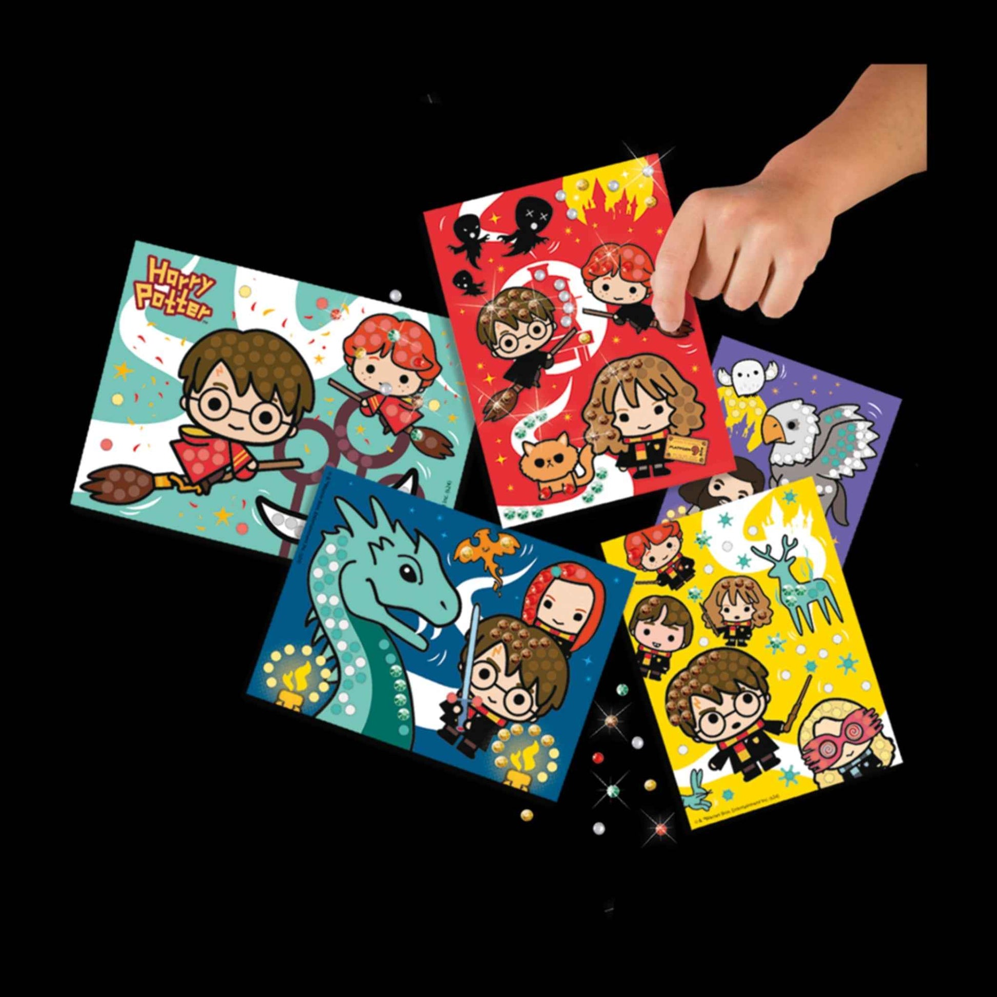 Diamond Painting Harry Potter 5 Karten selbstklebend mehrfarbig | SES Creative