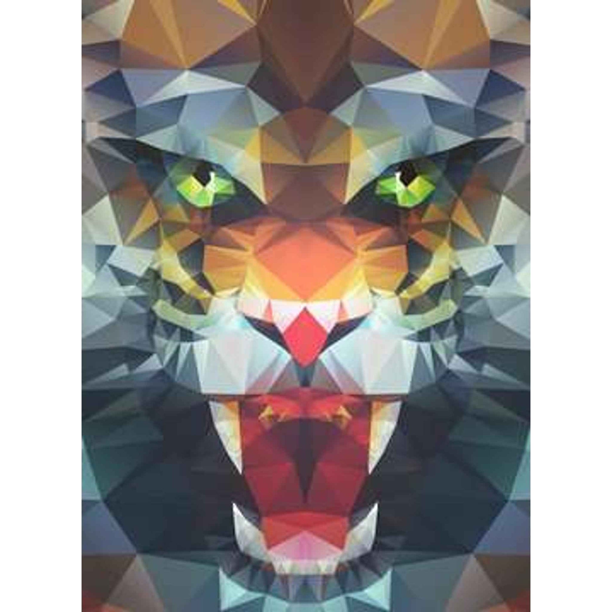 Puzzle Löwe aus Polygonen 500 Teile Karton bunt | Ravensburger