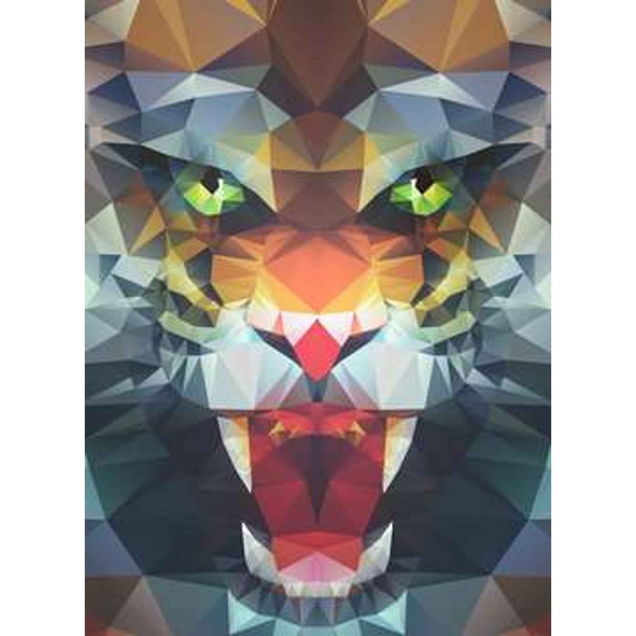 Puzzle Löwe aus Polygonen 500 Teile Karton bunt | Ravensburger