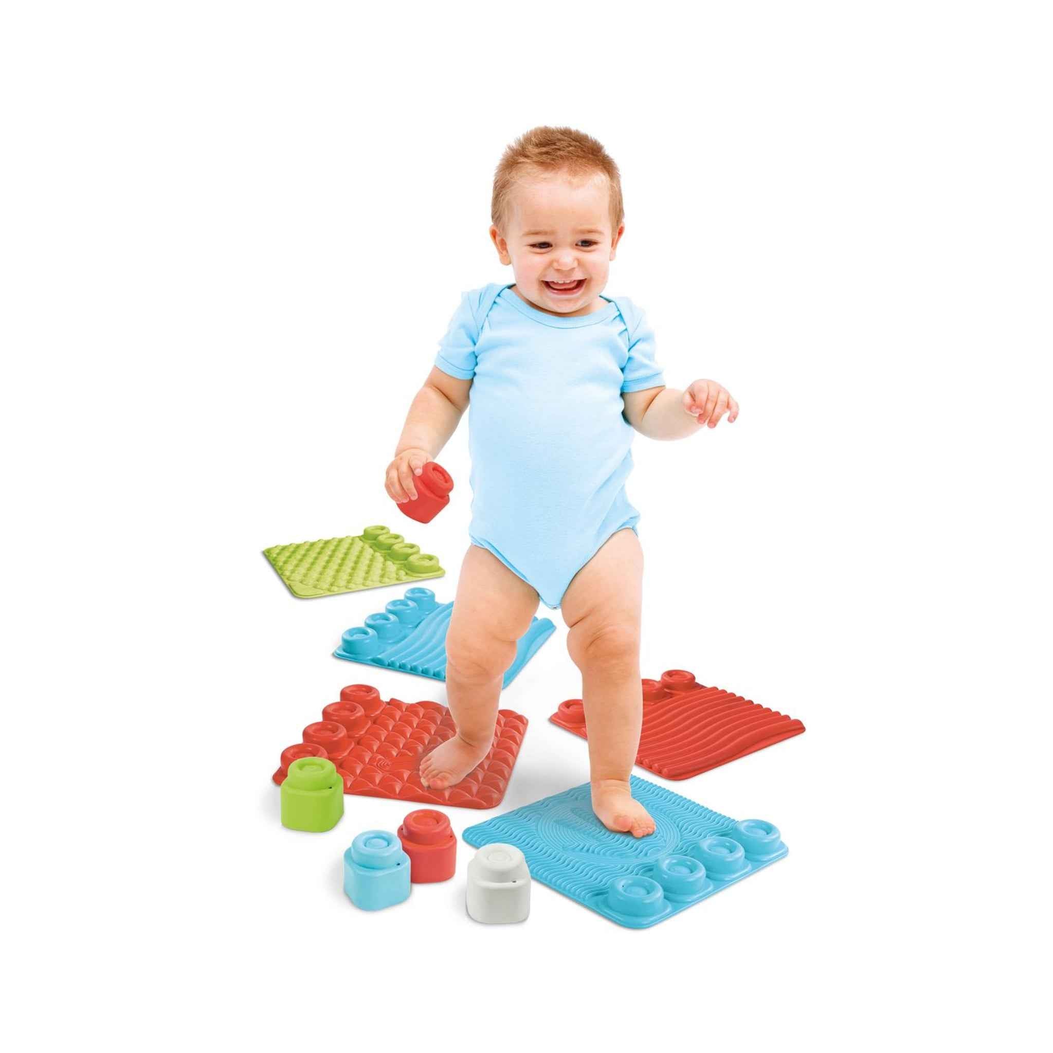 Sensorische Spielmatte mit Clemmy-Bausteinen Kunststoff mehrfarbig | Clementoni