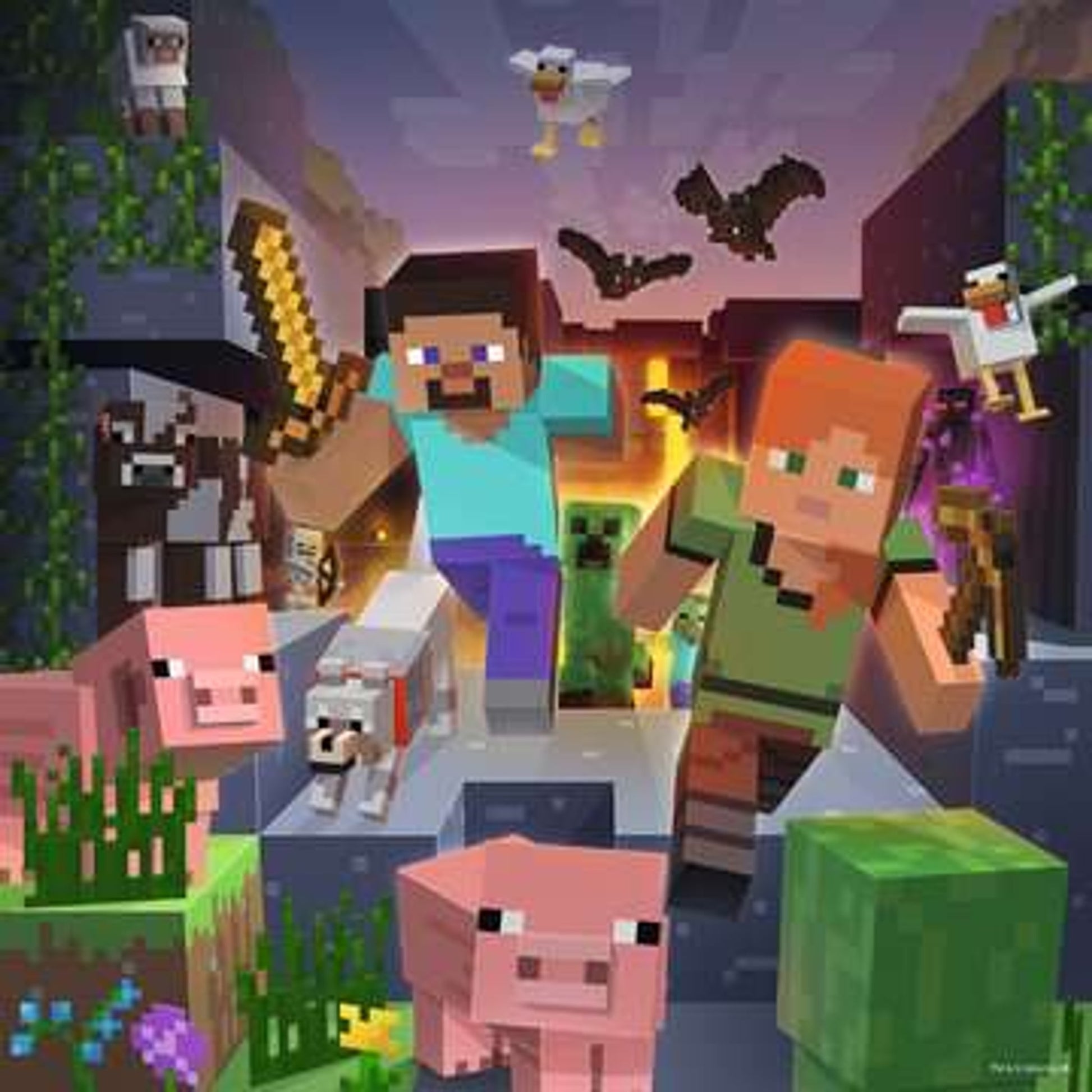 Puzzle Minecraft Biomes 3 x 49 Teile aus Pappe ab 3 Jahren – Produktbild 2