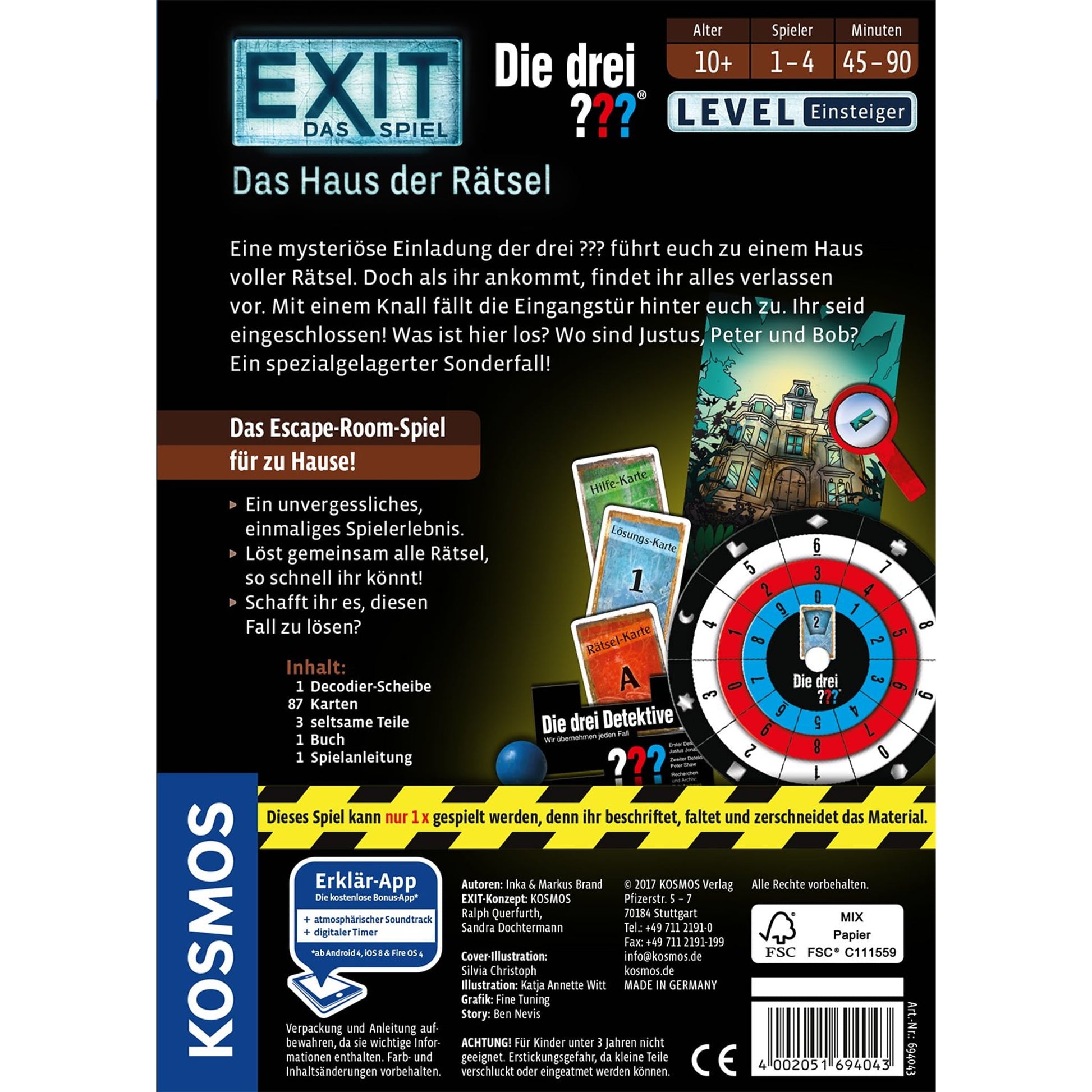 Franckh-Kosmos Verlags-GmbH & Co. KG Exit-Spiel aus Pappe, 25×25×5 cm – Produktbild 2