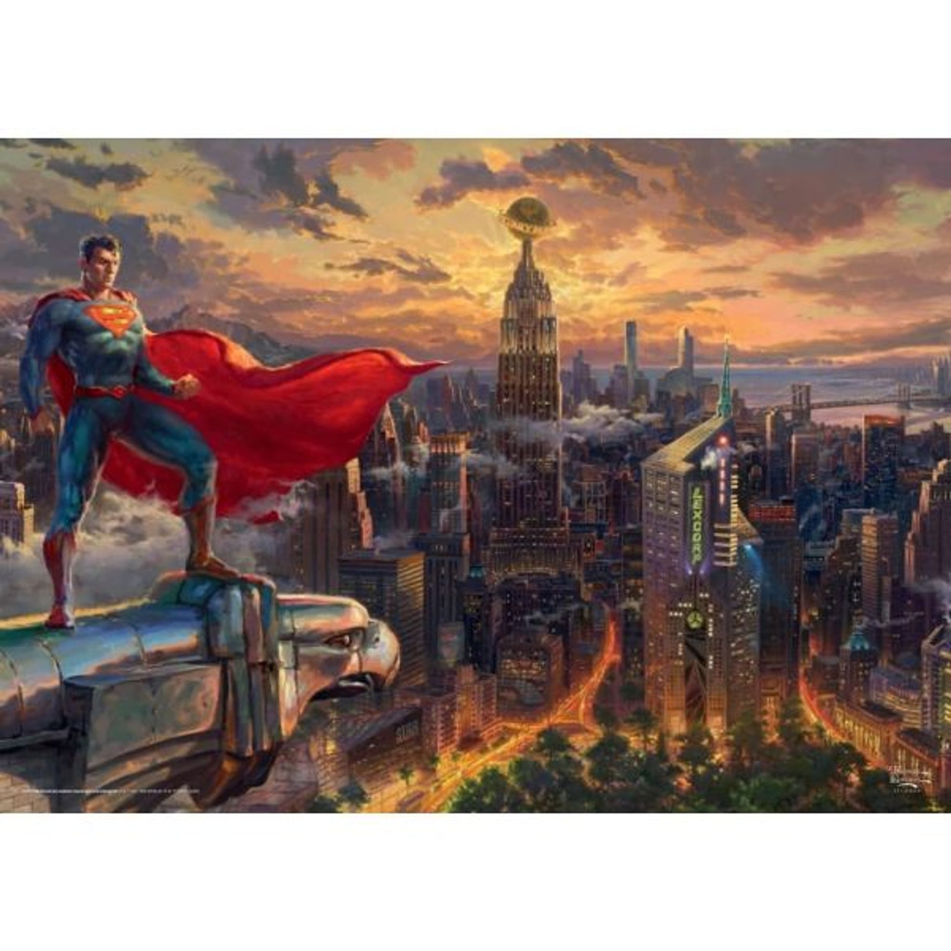 Puzzle 1000 Teile Superman Protector of Metropolis Thomas Kinkade Collection – Produktbild 2