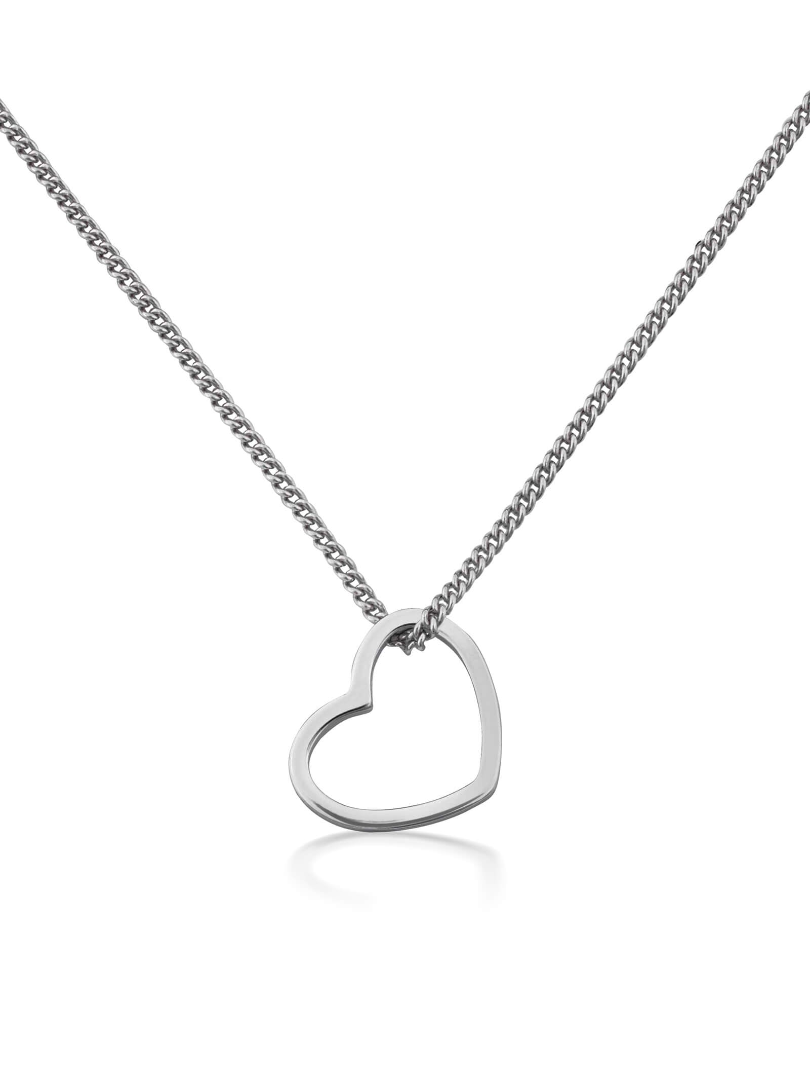Kettenanhänger Herz Silber Rhodiniert - Elegantes Schmuckstück