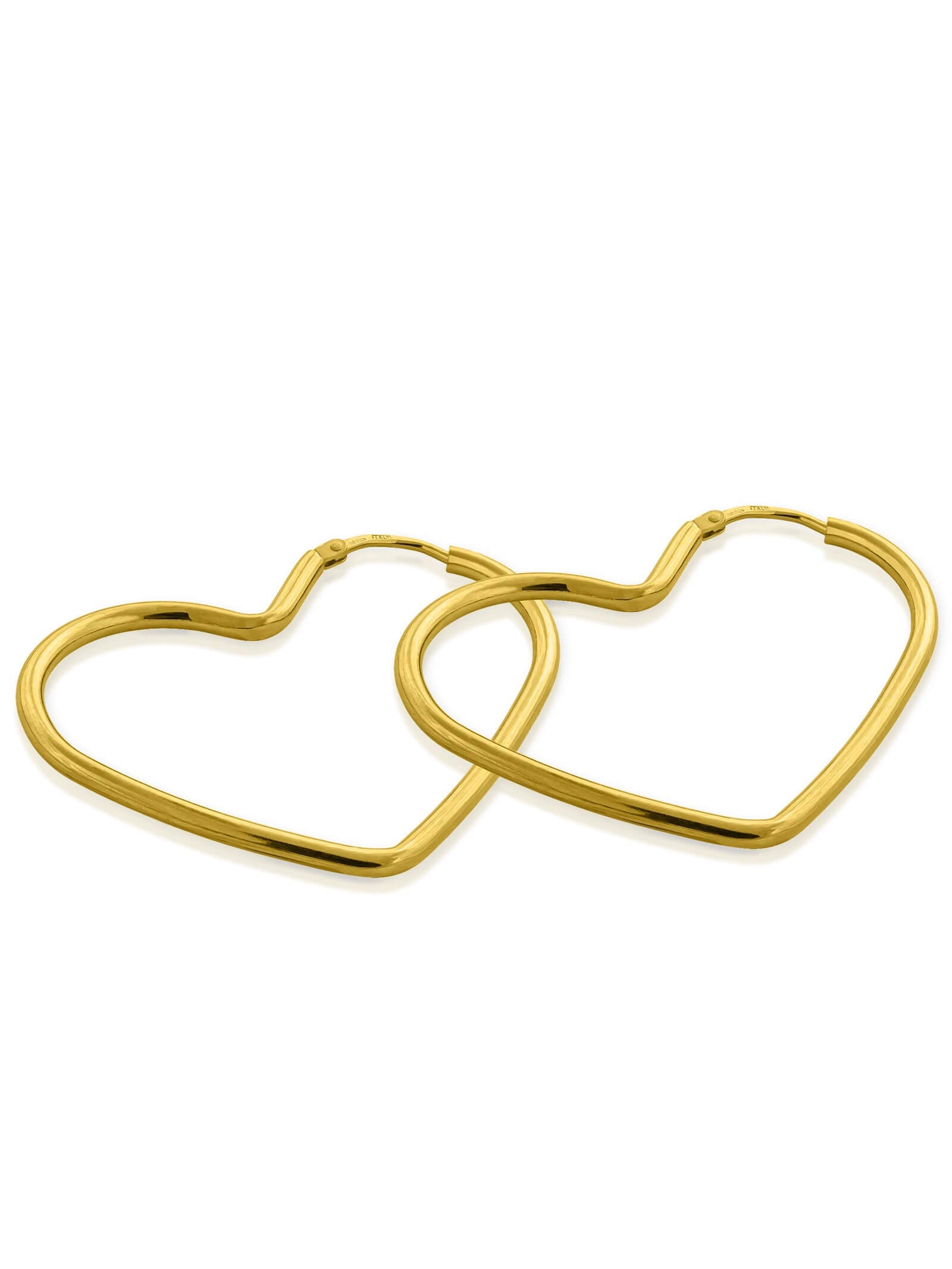 Creolen HEART Vergoldet - Elegante Ohrschmuck für jeden Anlass