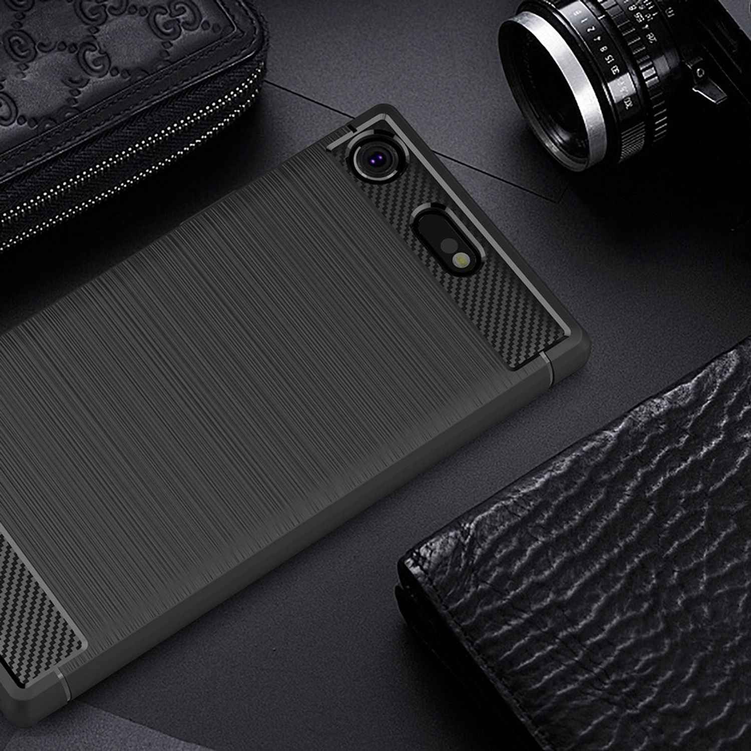 Sony Xperia XZ1 Compact Handy Hülle von NALIA, Silikon Case Cover, Dünner Schutz