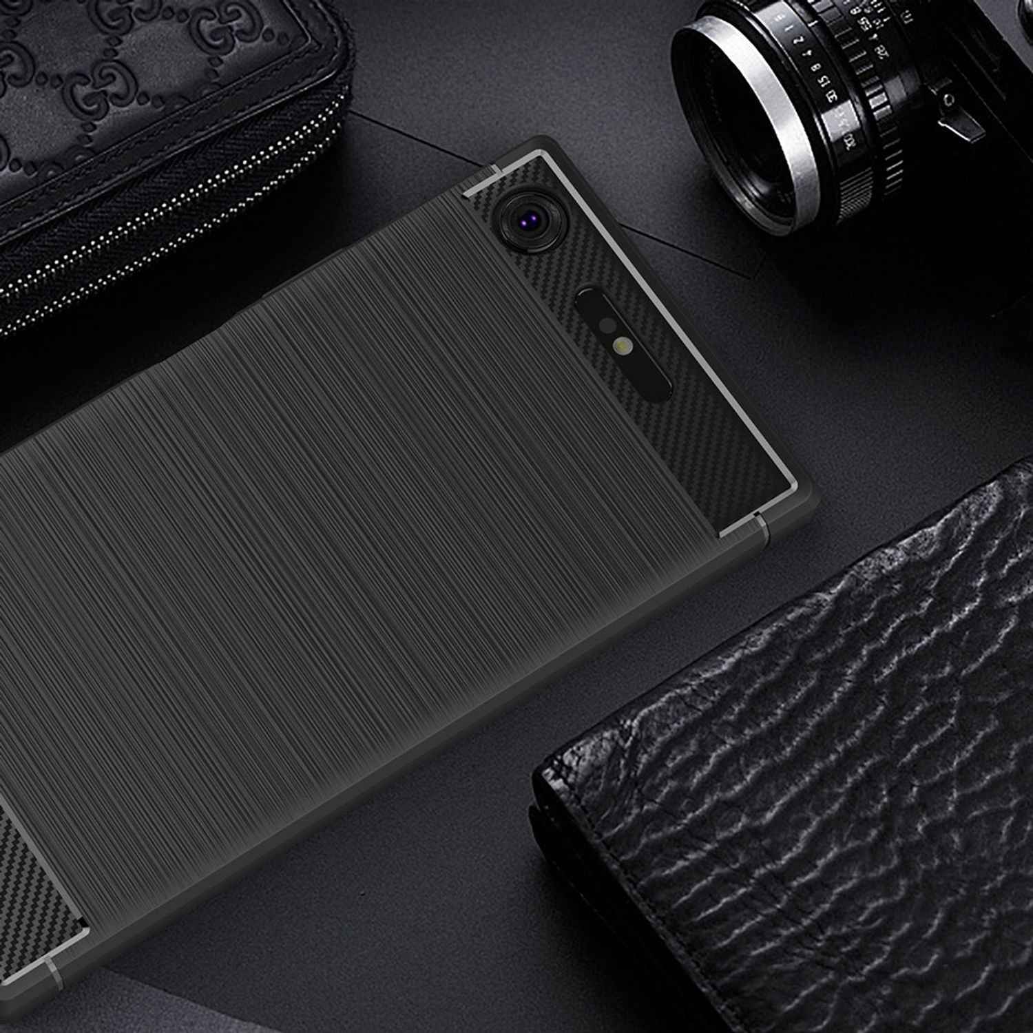 Sony Xperia XZ1 Handy Hülle von NALIA, Silikon Case Cover, Dünner Gummi Schutz