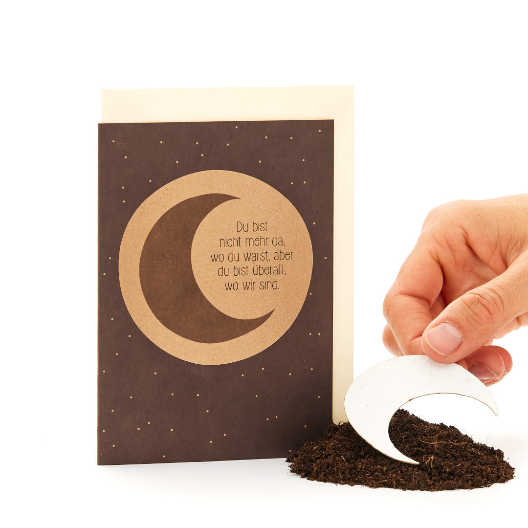 Innenseite der Trauerkarte 'Du bist nicht mehr da' von Zeus mit Platz für persönliche Nachrichten
