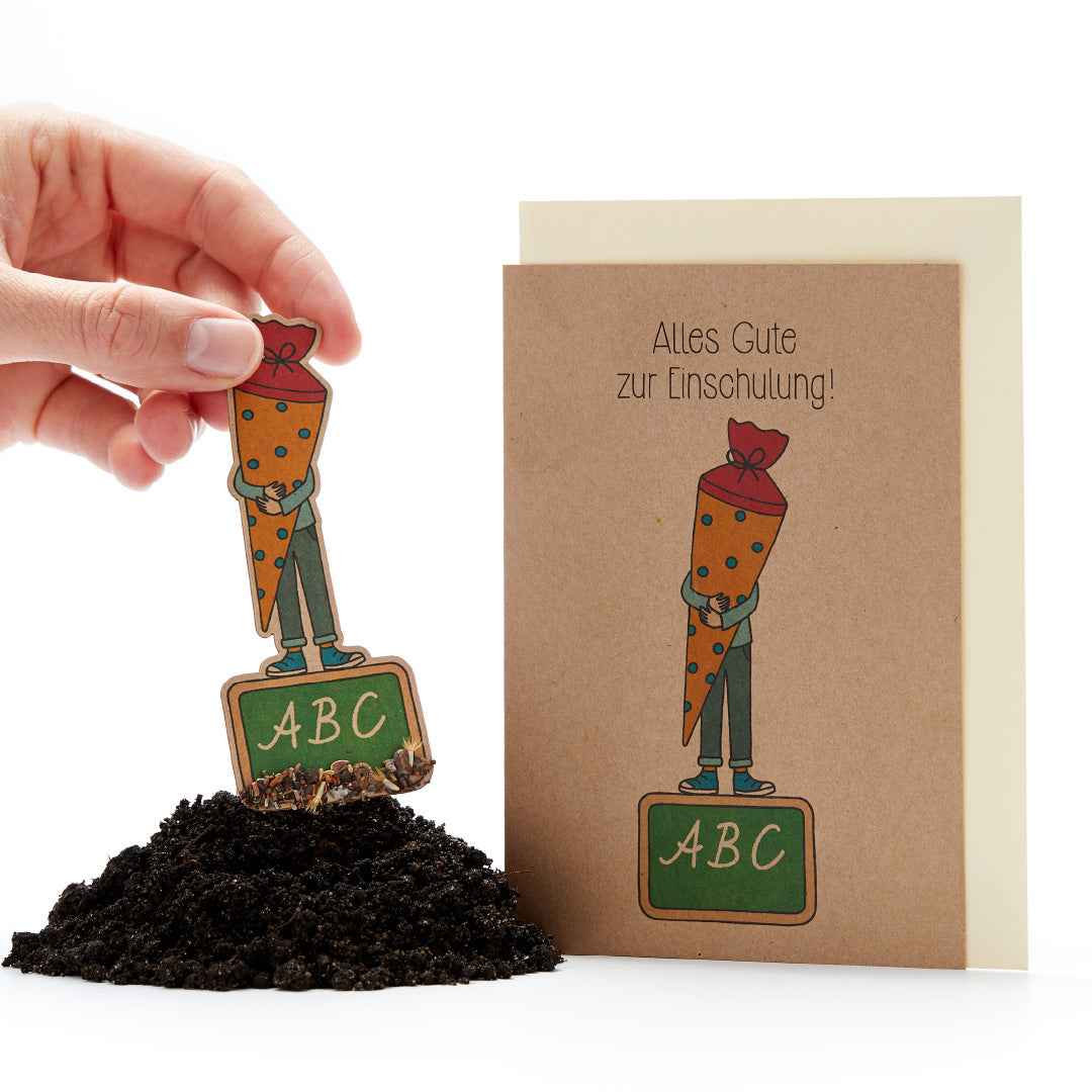 Grußkarte "Alles Gute zur Einschulung"