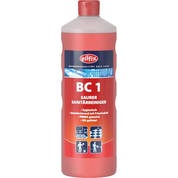 EILFIX BC 1 Sanitärreiniger, 1 Liter Flasche, effektiver Unterhaltsreiniger für Badezimmer