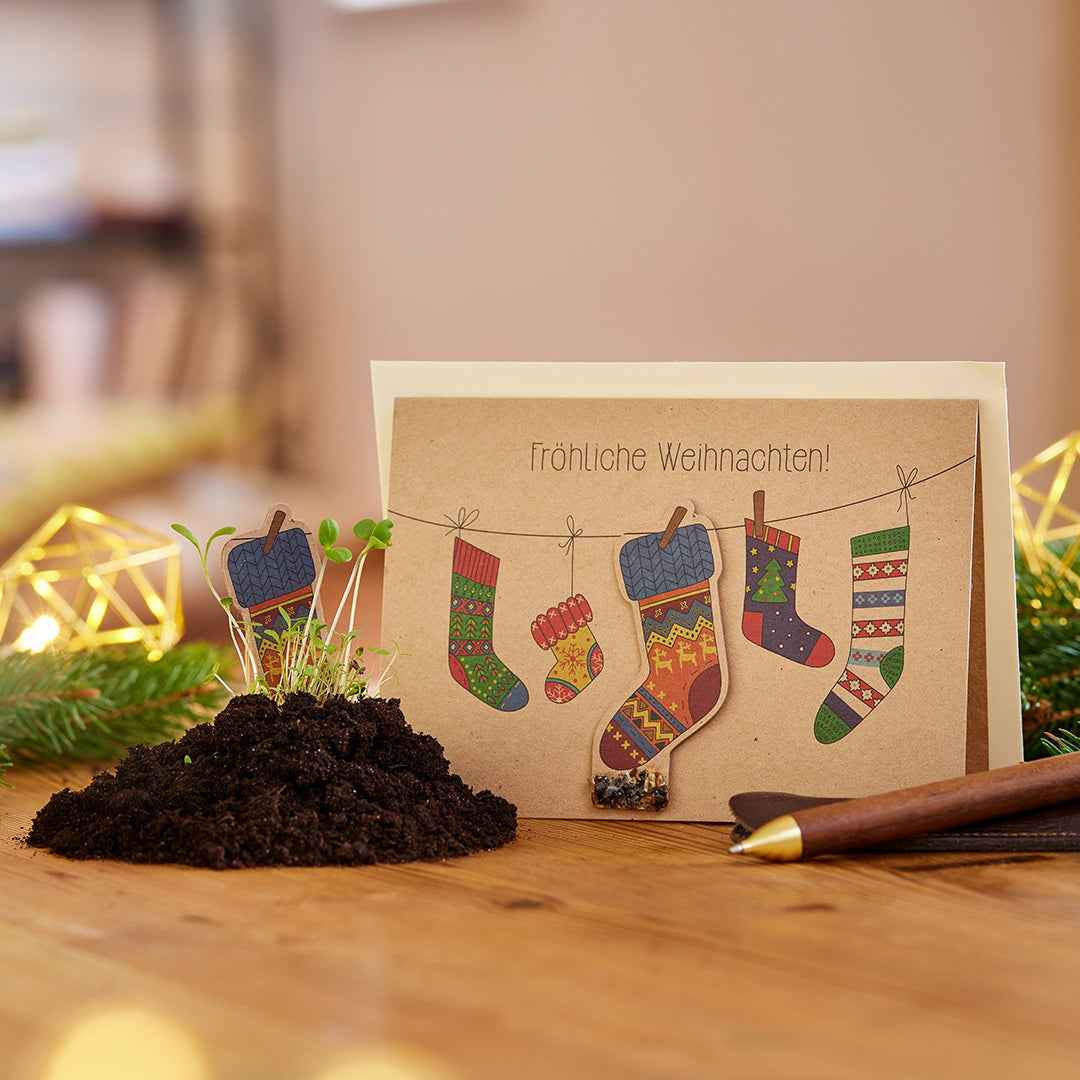 Weihnachtskarte "Socken"