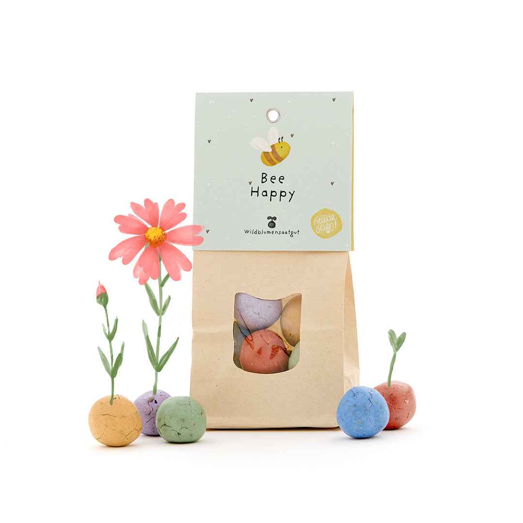 Bee Happy - Bunte Blumenmurmeln