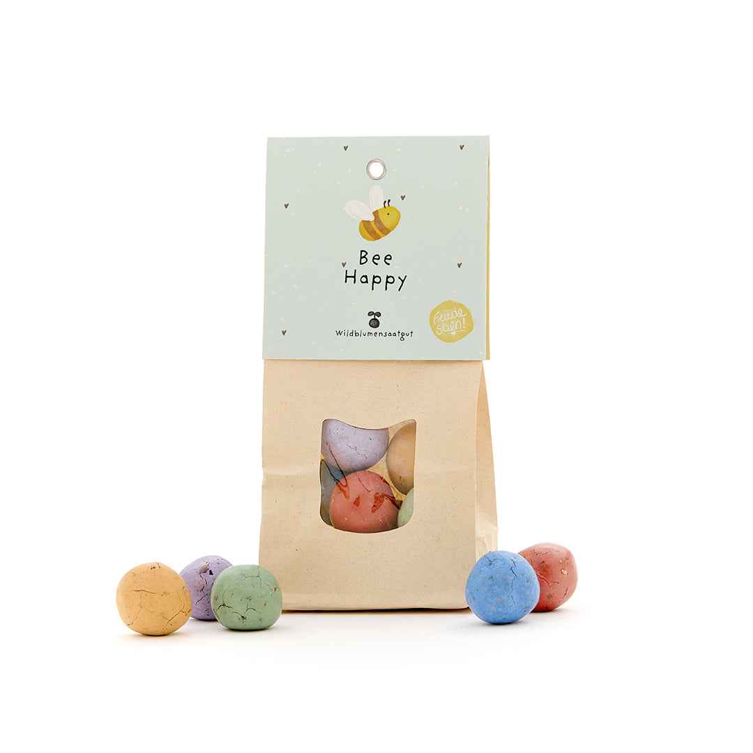 Bee Happy - Bunte Blumenmurmeln