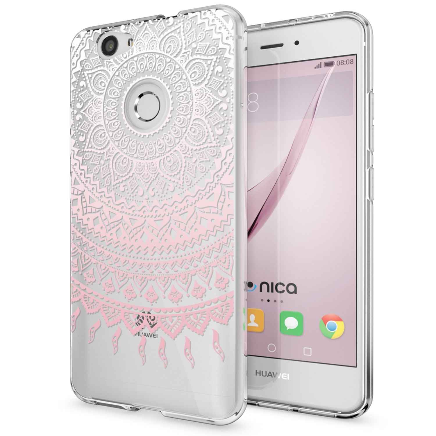 Huawei Nova Handy Hülle von NALIA, Silikon Motiv Case Cover Muster TPU Schutz