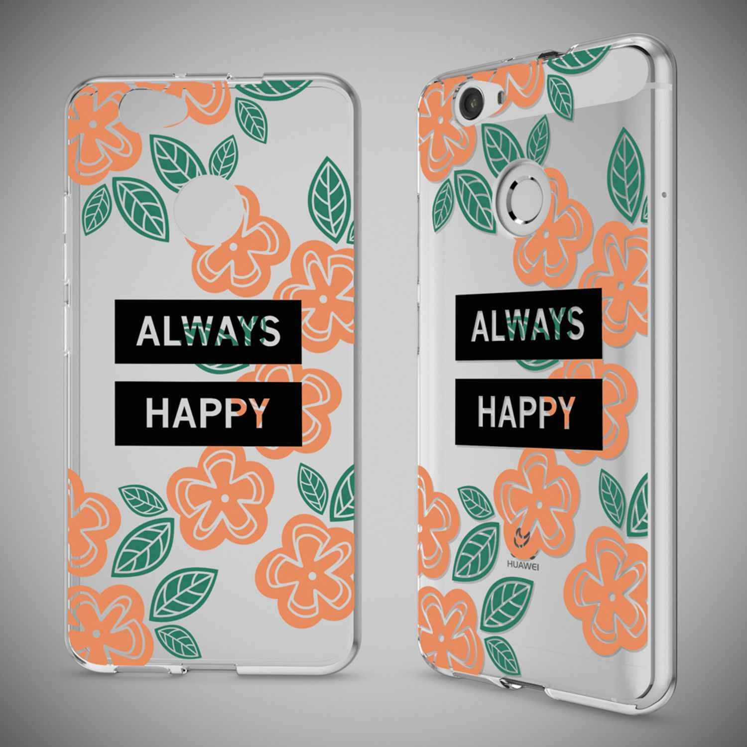 Huawei Nova Handy Hülle von NALIA, Silikon Motiv Case Cover Muster TPU Schutz