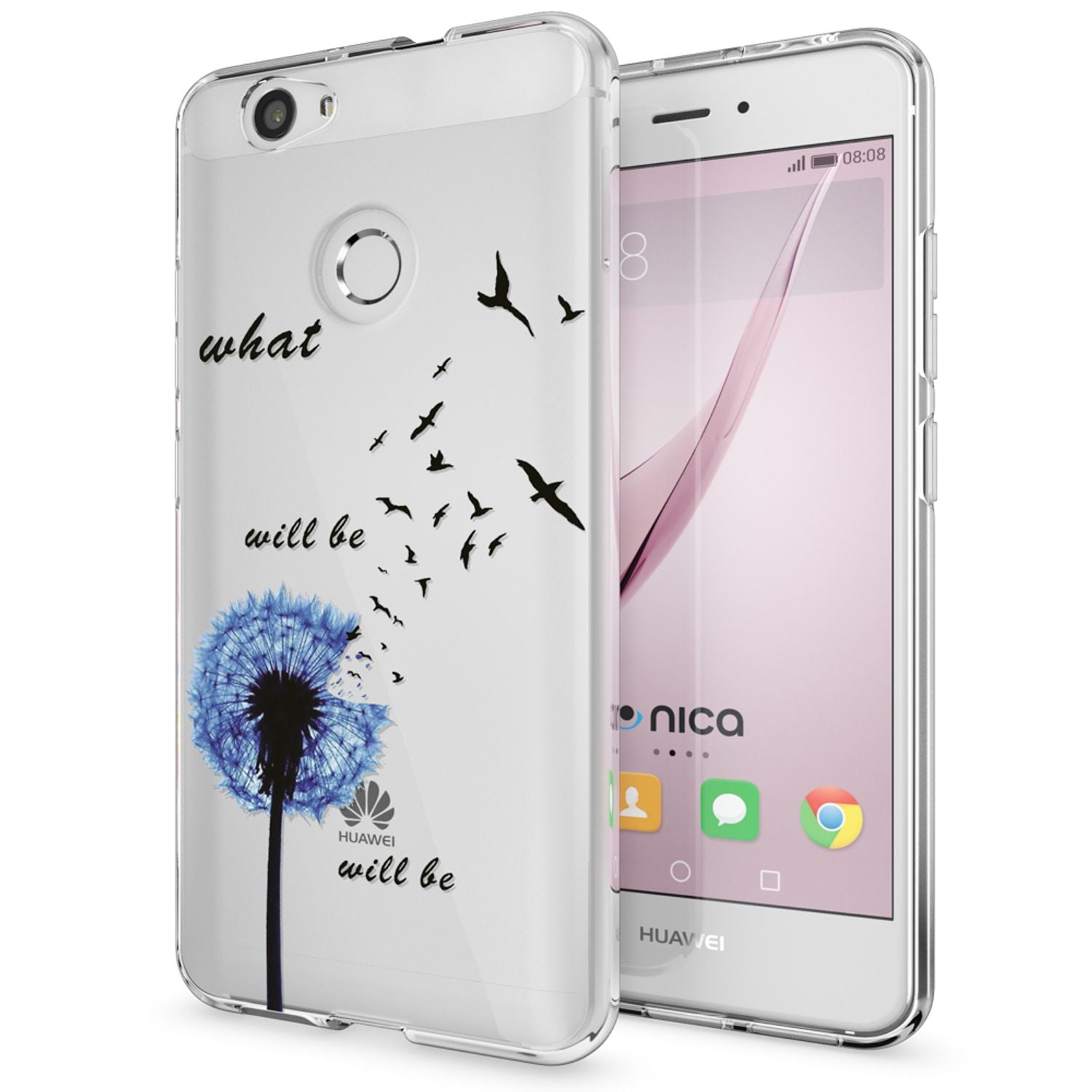 Silikonhülle für Huawei Nova TPU mehrfarbig wellenförmiges Muster | NALIA Berlin