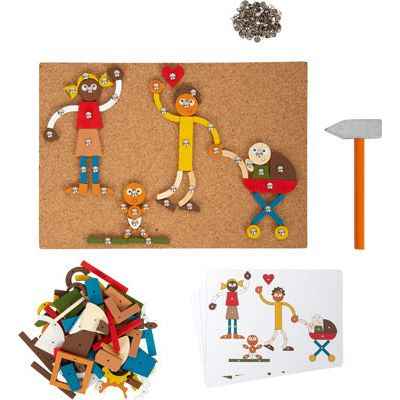 Small Foot Personalisierbares Hammer-Steckspiel – Klassisches Klopfspiel  ab 3 Jahre