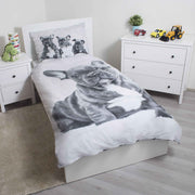 Bulldogge Bettwäsche - weiche Baumwolle 140x200 cm Kissen und Decke
