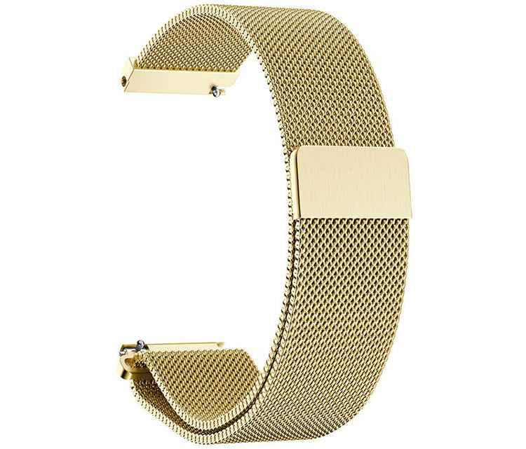SYSTEM-S Armband 20 mm Milanaise aus Metall für Huawei Watch Smartwatch in Gelb