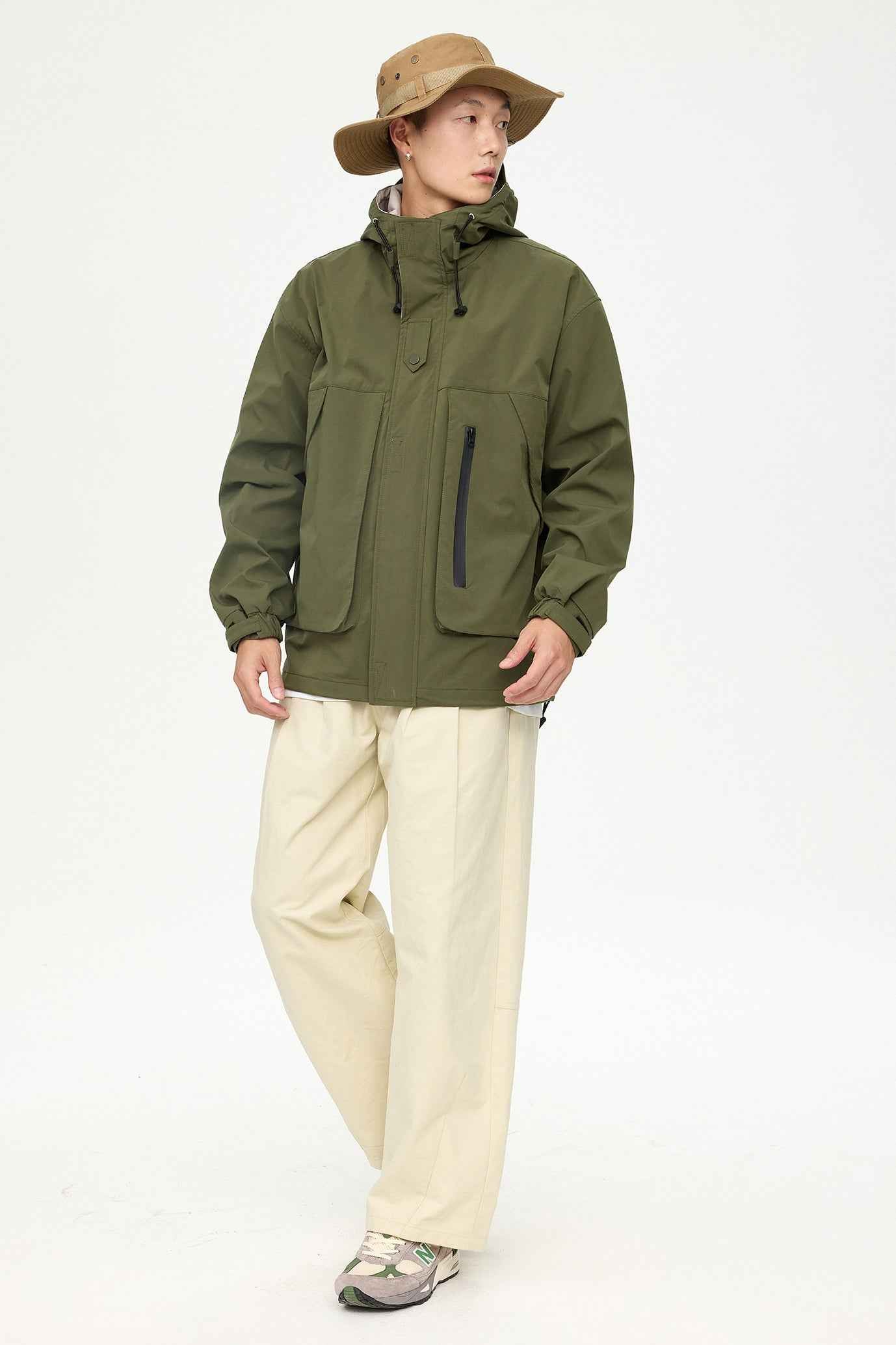 Men's Waterproof Jacket in Olive