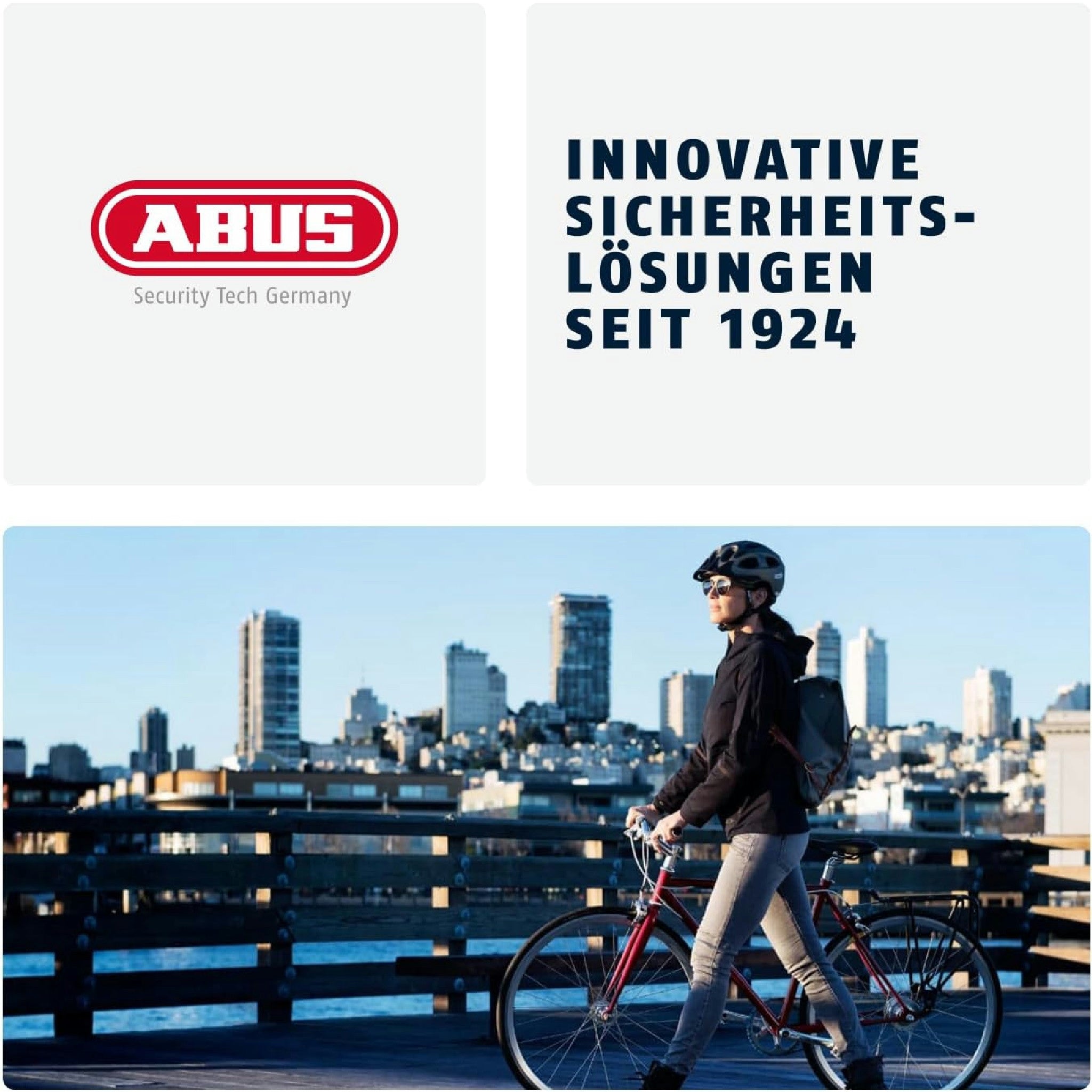 ABUS Stadthelm Hyban 2.0 ACE - Fahrradhelm mit Visier, Licht und ABS-Hartschale - für Damen und Herren - Schwarz (velvet black), Größe L Hauptansicht