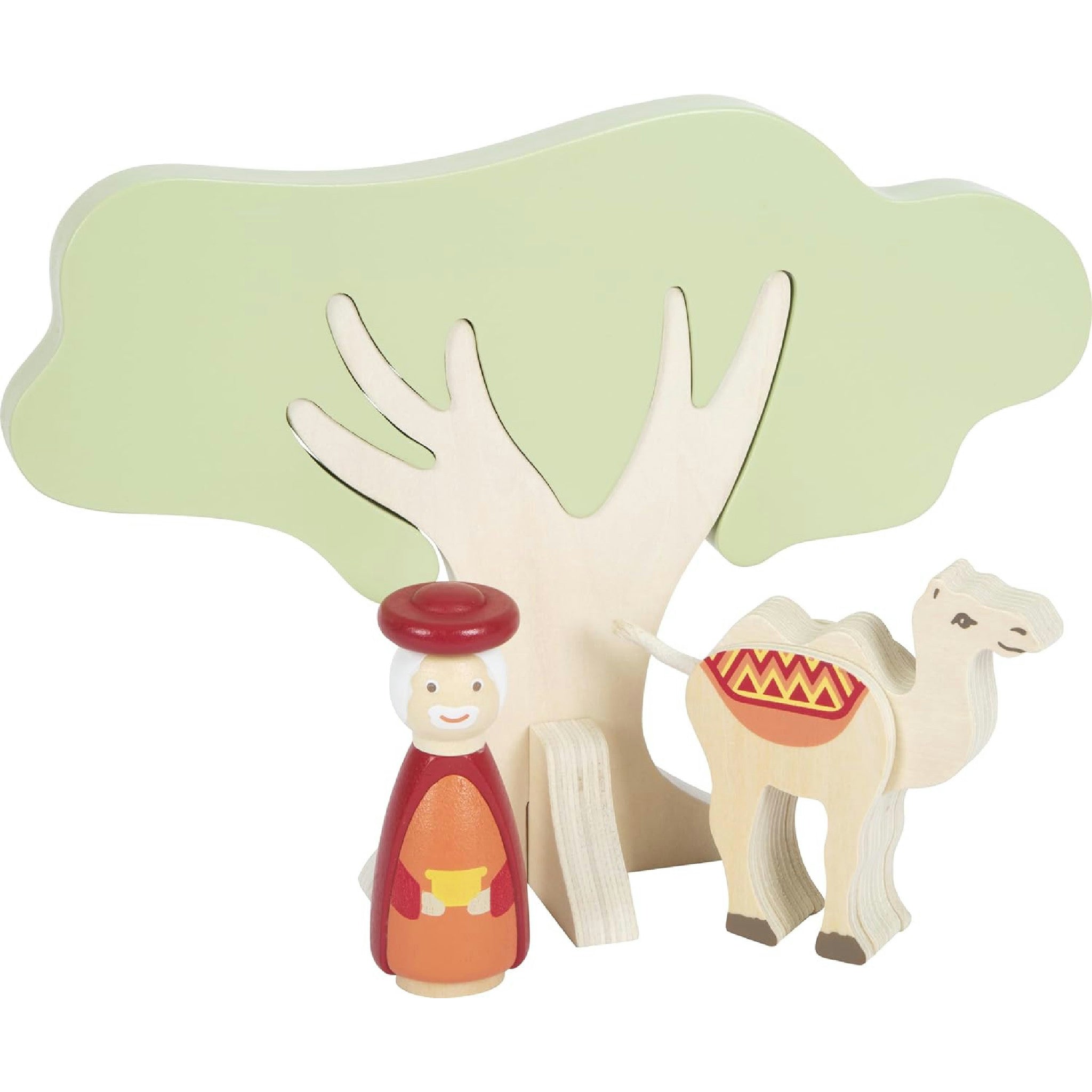 small foot Weihnachtskrippe aus Holz, 18-teiliges Spielset für Kinder, kindgerechte Weihnachtsdekoration mit Figuren und Tieren, 12356 Hauptansicht