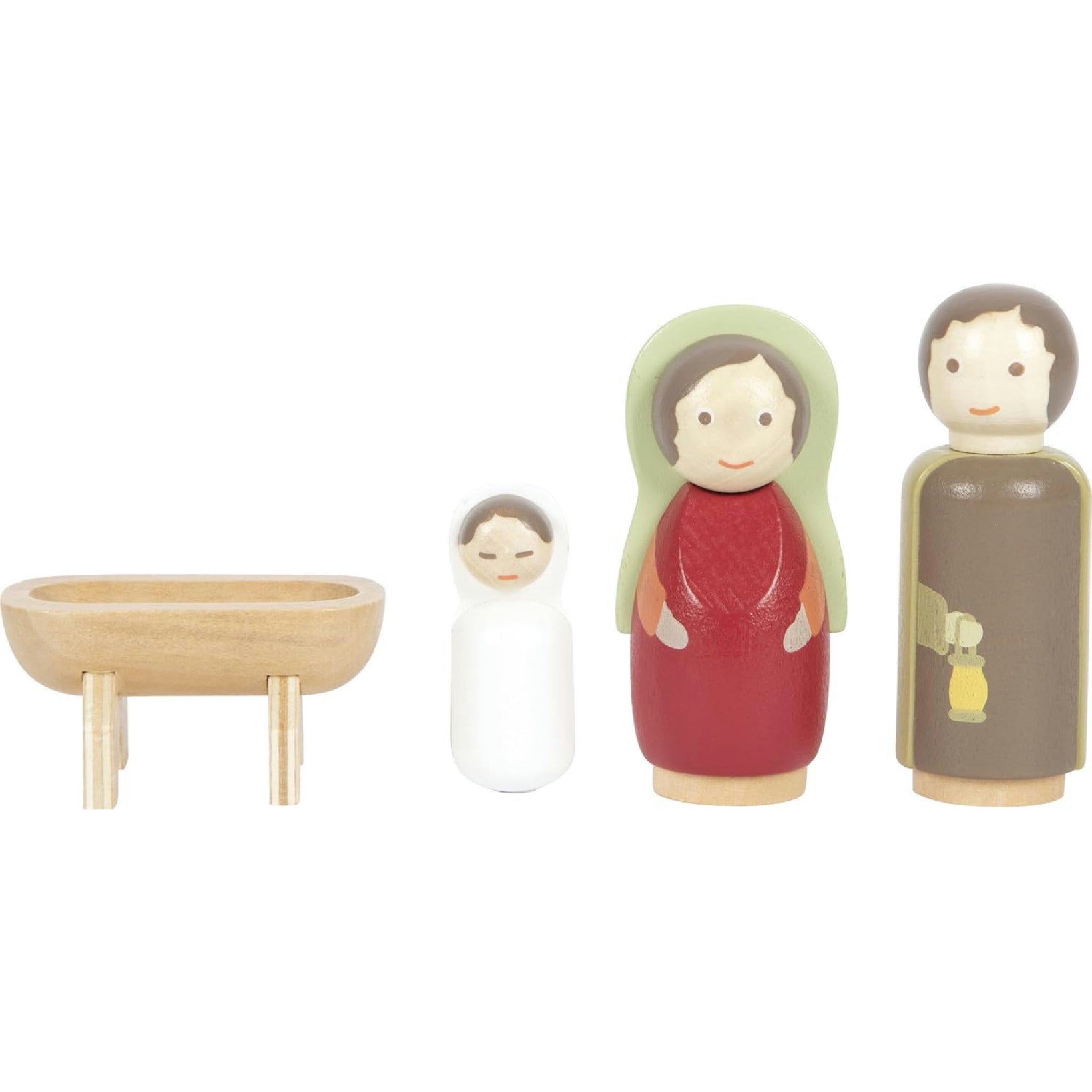 small foot Weihnachtskrippe aus Holz, 18-teiliges Spielset für Kinder, kindgerechte Weihnachtsdekoration mit Figuren und Tieren, 12356 Hauptansicht