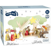 small foot Weihnachtskrippe aus Holz, 18-teiliges Spielset für Kinder, kindgerechte Weihnachtsdekoration mit Figuren und Tieren, 12356 Hauptansicht
