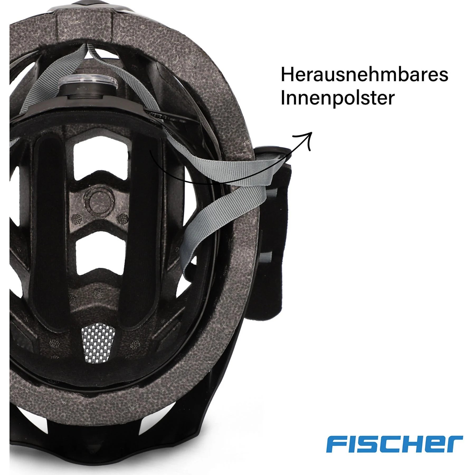 FISCHER Erwachsene Fahrradhelm, Radhelm, Cityhelm Urban Levin, S/M, 52-59cm, grau, mit beleuchtetem Innenring-System Hauptansicht