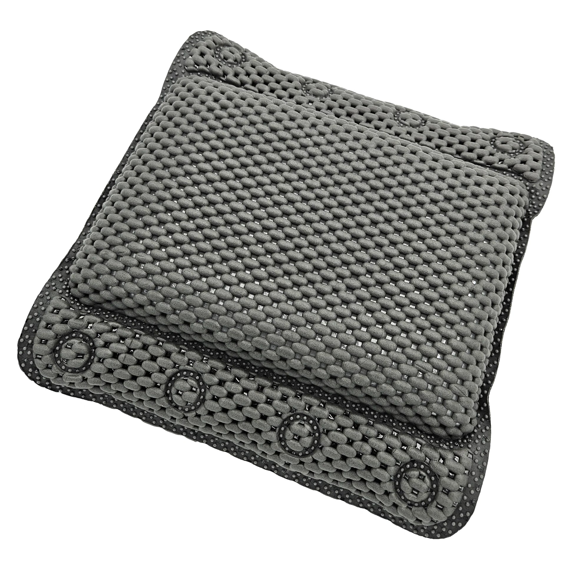 Grau-blaues Badekissen mit Saugnäpfen, für eine entspannende Badeerfahrung