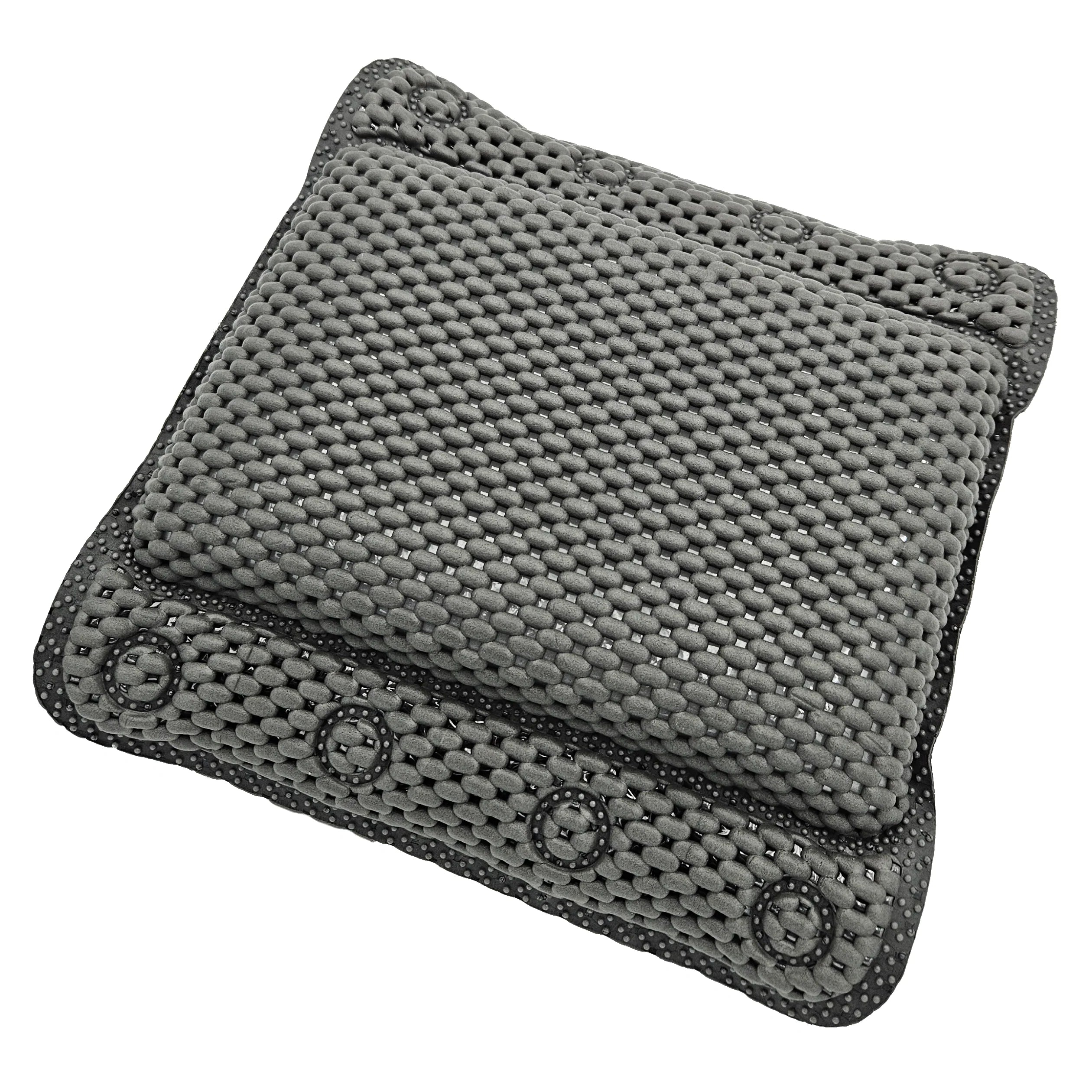 Grau-blaues Badekissen mit Saugnäpfen, für eine entspannende Badeerfahrung