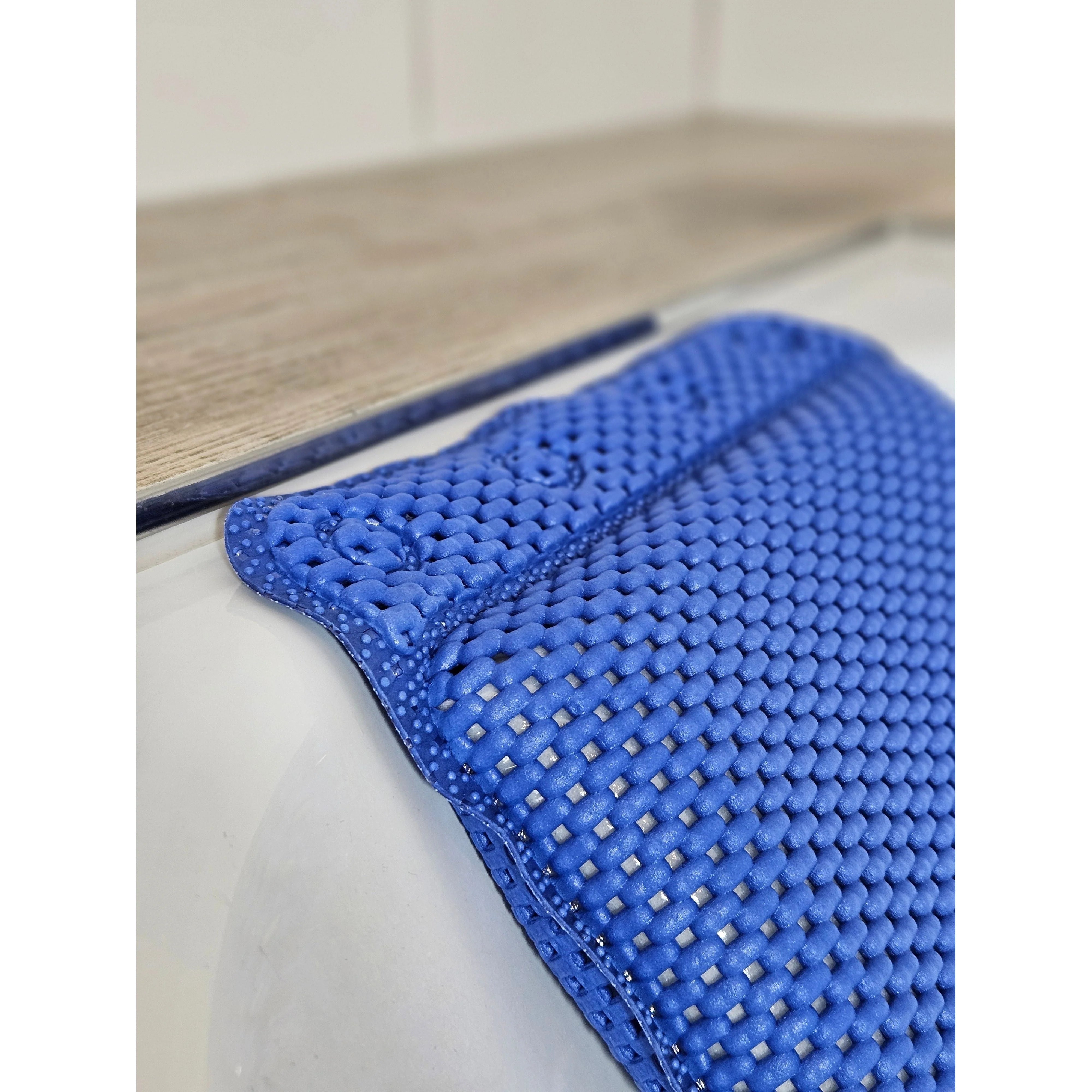 Grau-blaues Badewannenkissen mit Saugnäpfen, für sicheres Baden