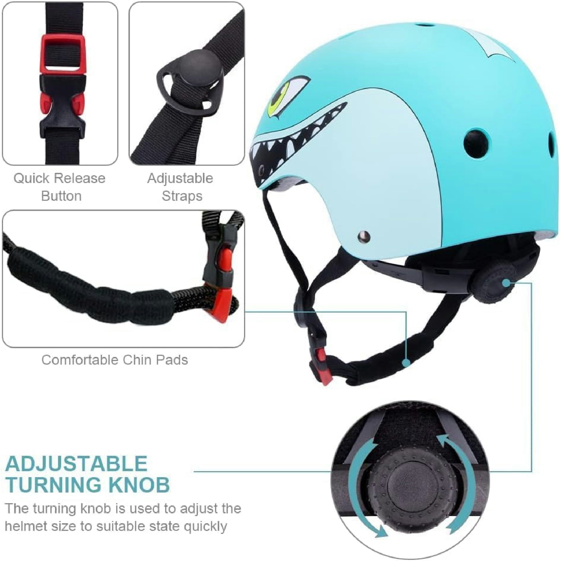 Casco Bici Bambino 2 3 4 5 Anni, Caschi per Bambini degli Cartone Animato Sicurezza Protezione della Testa 50-54CM per Bambini Leggero Traspirante Hauptansicht