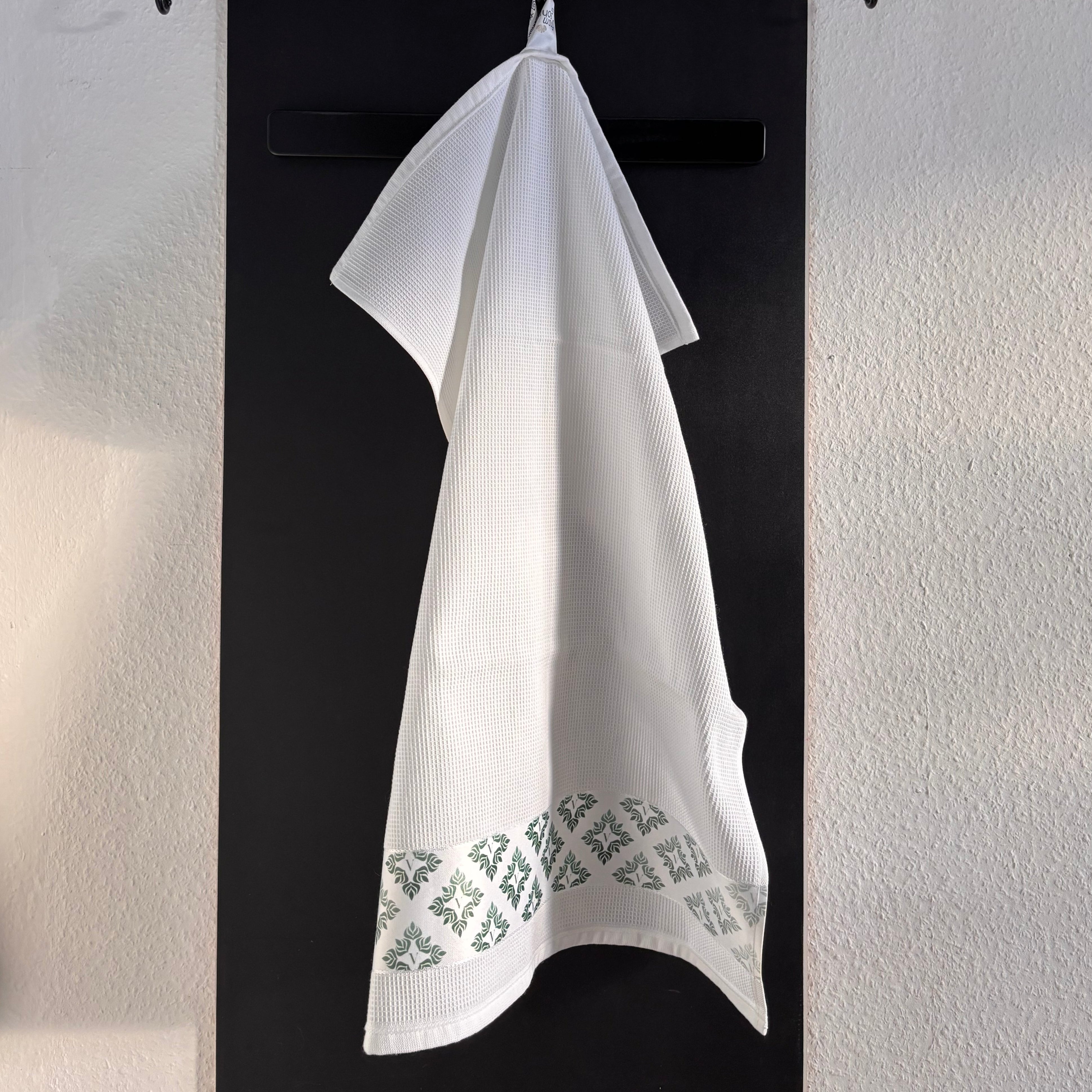 Waffel-Küchentuch 100% Baumwolle in Gelb, 50x70cm, frisch und lebhaft für die Küche