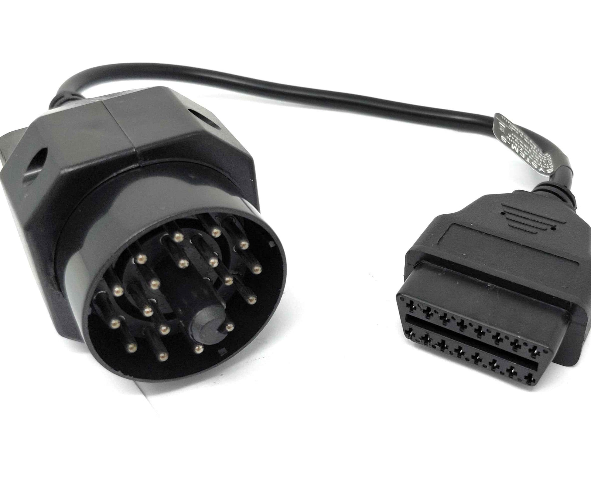 SYSTEM-S OBD Kabel 35 cm OBD 2 Buchse für BMW 20pin in Schwarz für Auto Diagnose