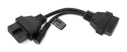 SYSTEM-S OBD Kabel 20 cm OBD 2 Buchse für Mitsubishi 12pin in Schwarz für Auto Diagnose