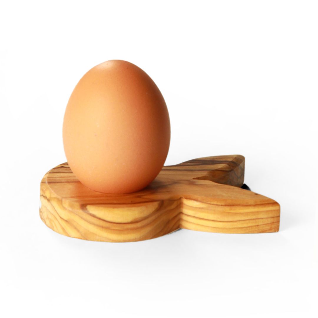 Osterdeko Eierständer Hase aus Olivenholz von Zeus, rustikale Tischdeko