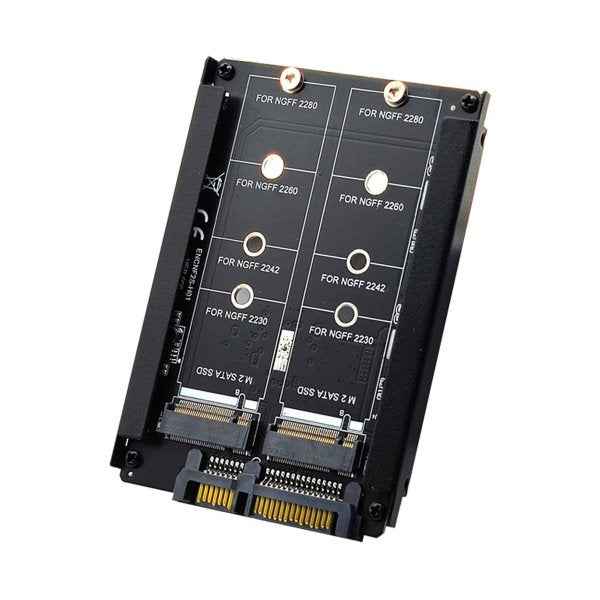 SYSTEM-S NGFF B+M Key Adapter 2x M.2 SSD Karte zu 2,5 Zoll SATA Combo HDD