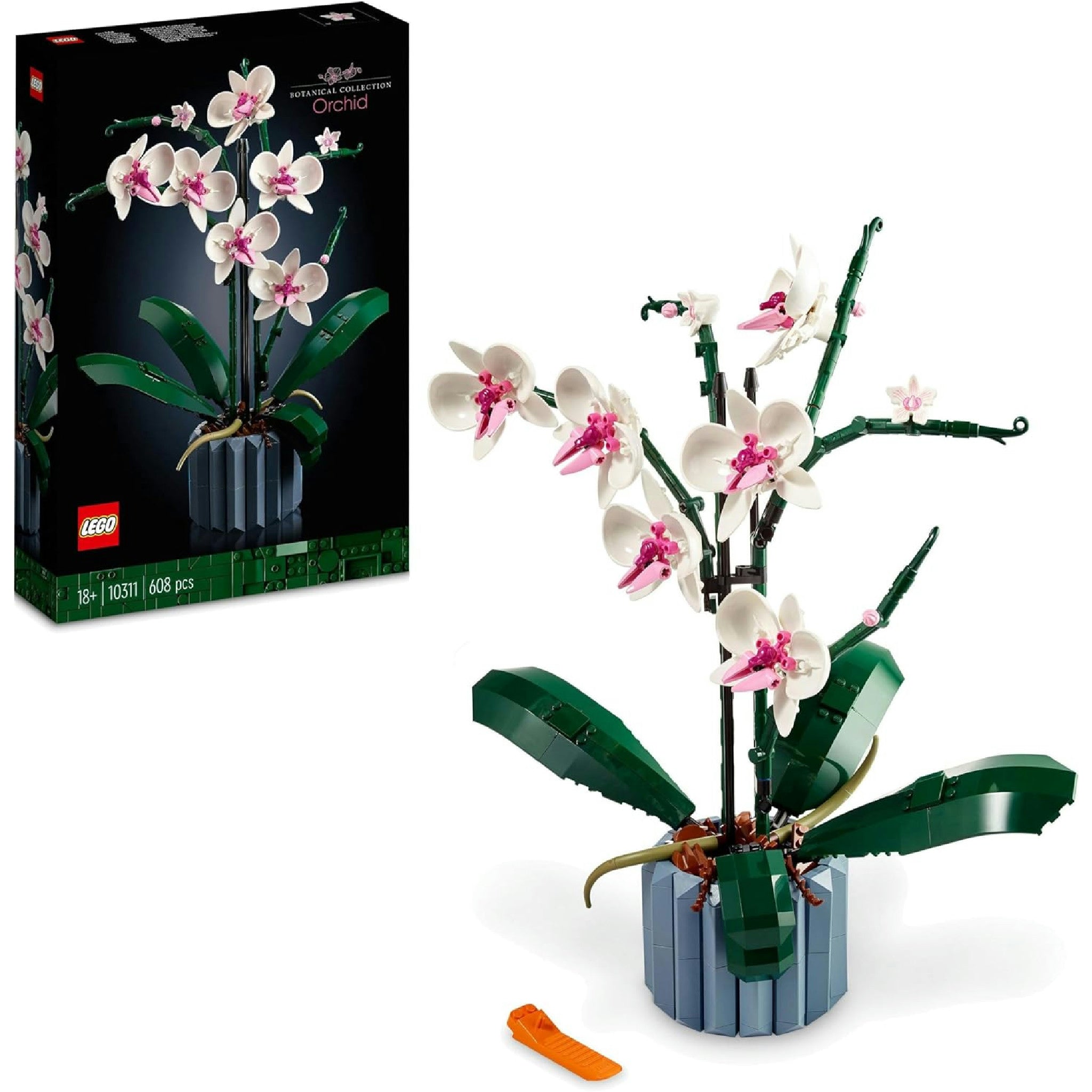 LEGO Icons Orchidee, Kunstpflanzen Set mit weißen und rosa Blumen, Modellbausatz für Erwachsene, Home und Zimmer-Deko, Botanik Kollektion, Geschenke für Ehefrau oder Ehemann, Sie und Ihn 10311 Hauptansicht