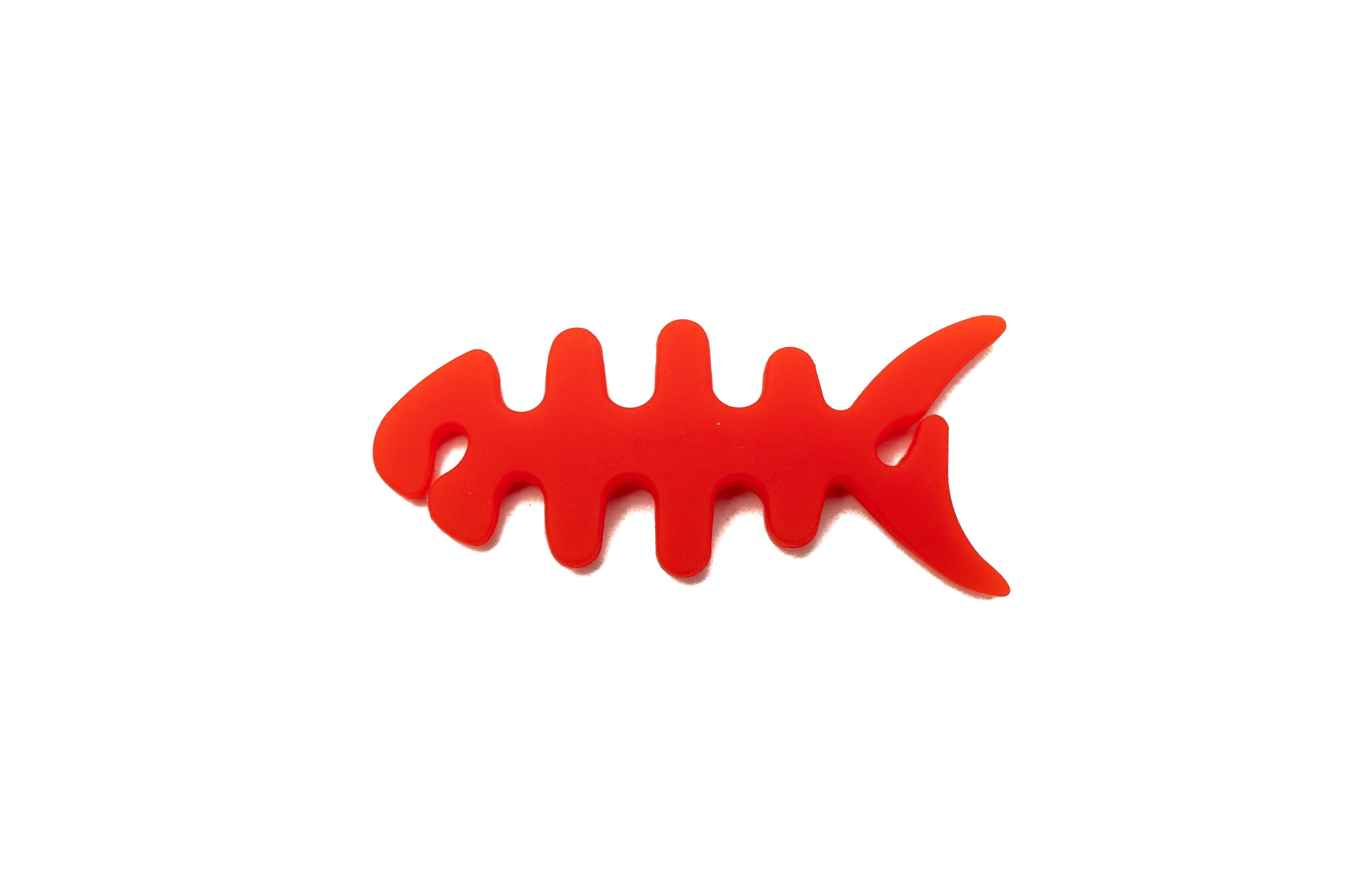 Kabelmanager Wrap Fischform Silikon rot 7,3 cm Kabelschutz Kopfhörer 52489617