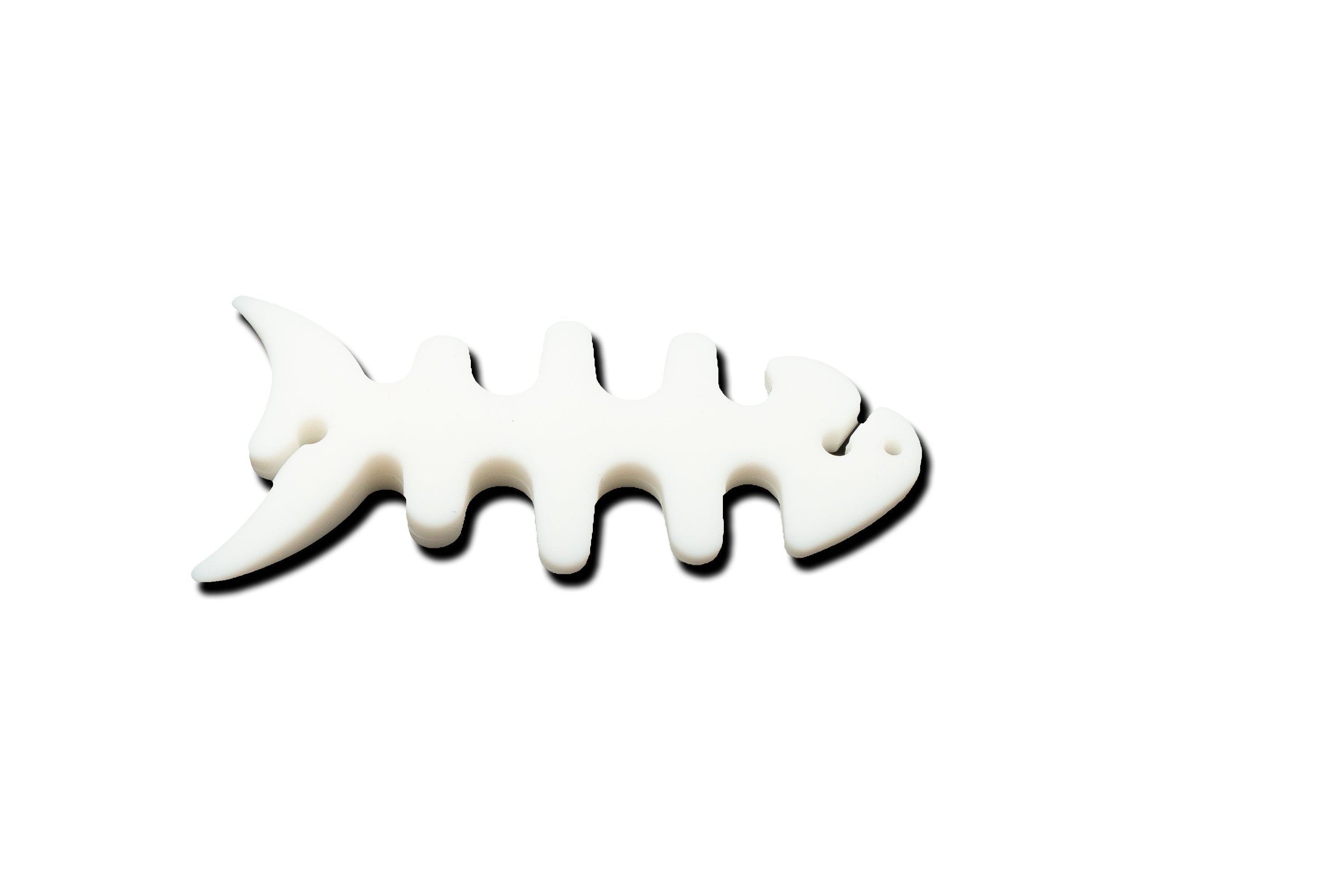 Kabelmanager Fischform Silikon Kabelaufroller weiß 7,3 cm | System-S