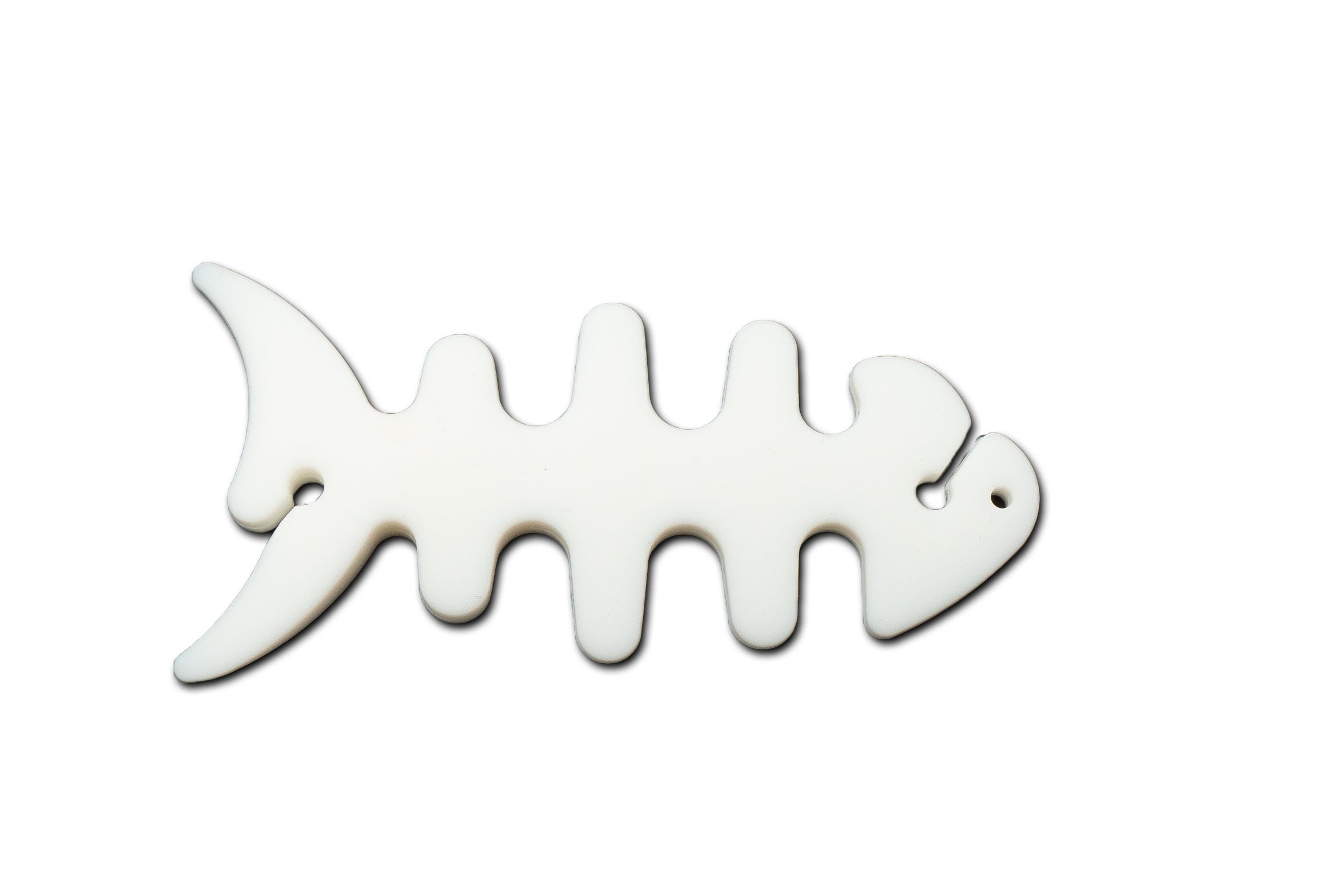 Kabelmanager Fischform Silikon Kabelaufroller weiß 7,3 cm | System-S