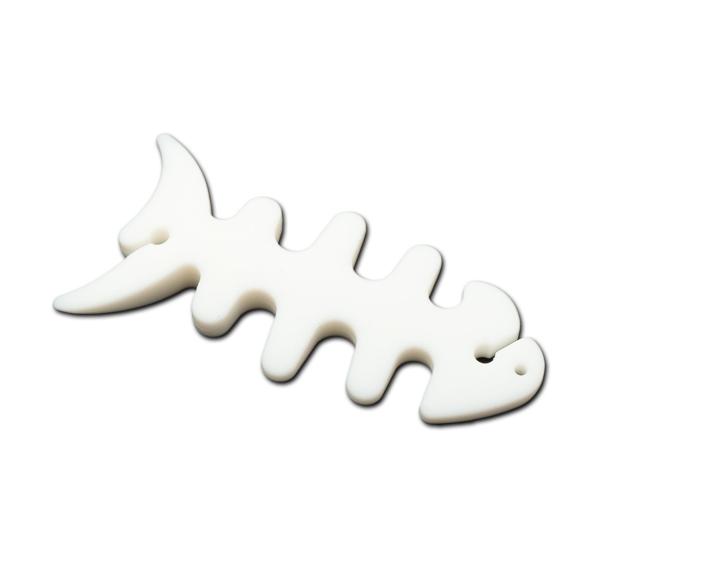 Kabelmanager Fischform Silikon Kabelaufroller weiß 7,3 cm | System-S