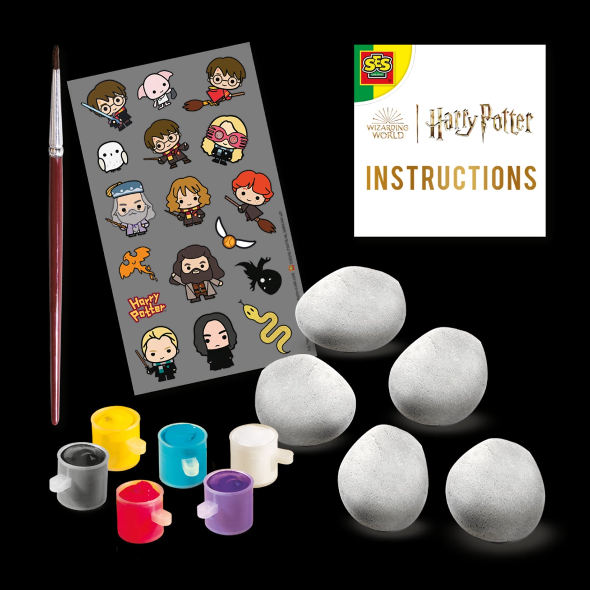 SES Creative Steine bemalen Set aus Papier in Weiß – Produktbild 3