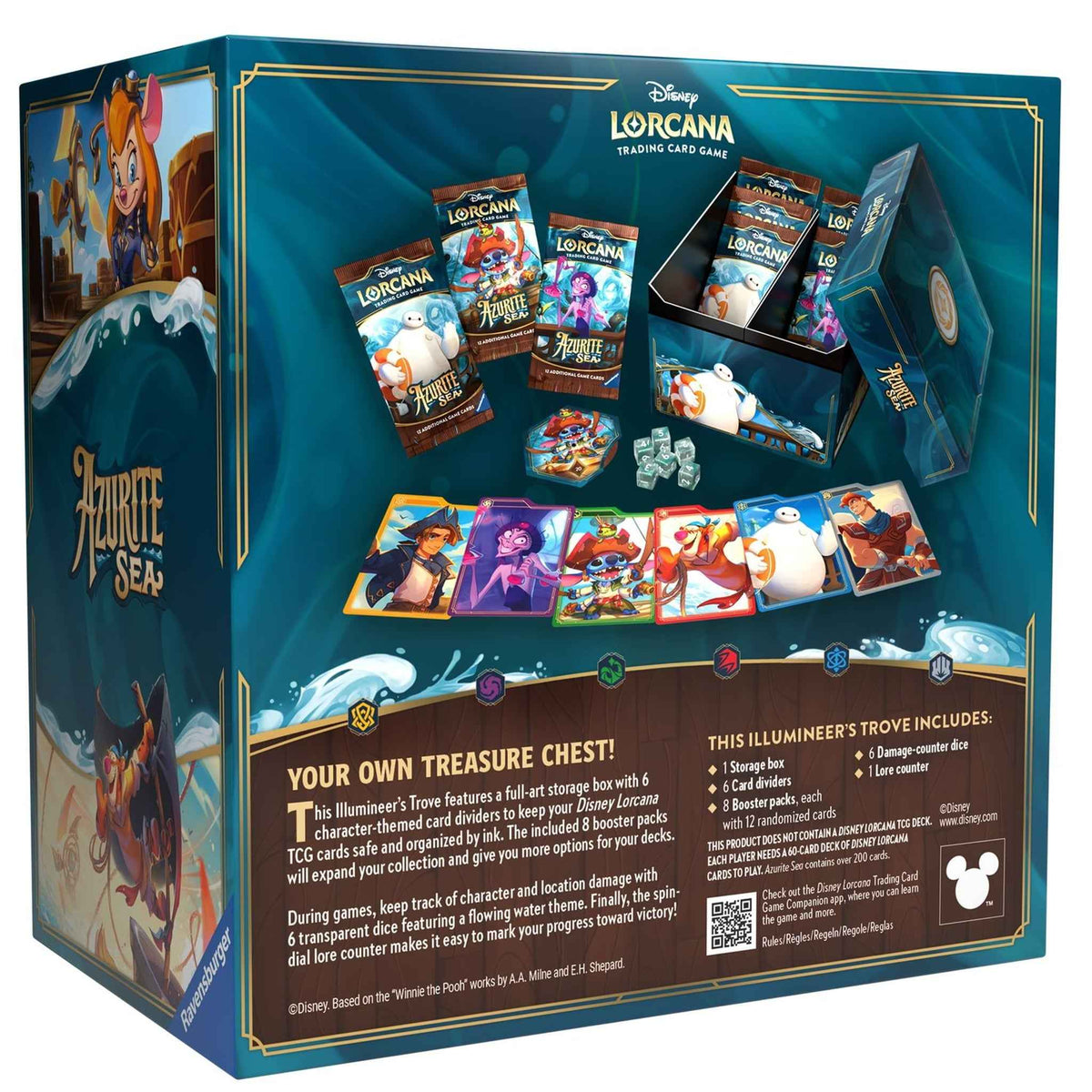 Disney Lorcana Azurite Sea Trove Sammelkartenspiel 8 Booster | Ravensburger