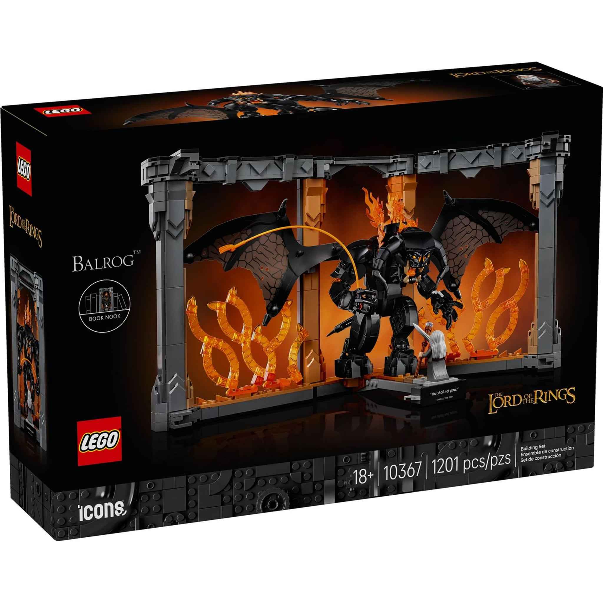 Bücherstütze Balrog 1201 Teile Der Herr der Ringe 38,2 cm | LEGO