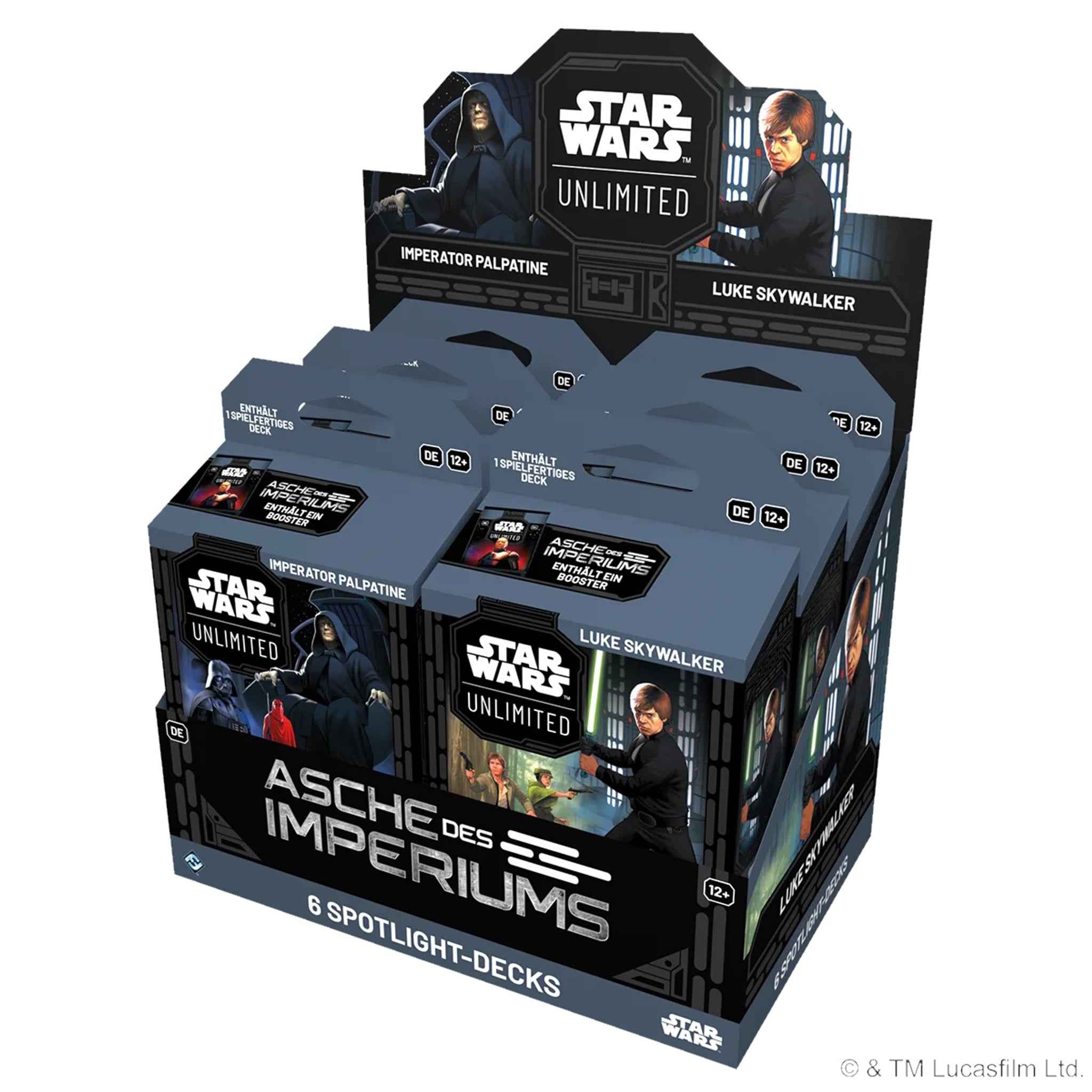 Star Wars Sammelkartenspiel Asche des Imperiums Spotlight-Deck Mix-Display 6