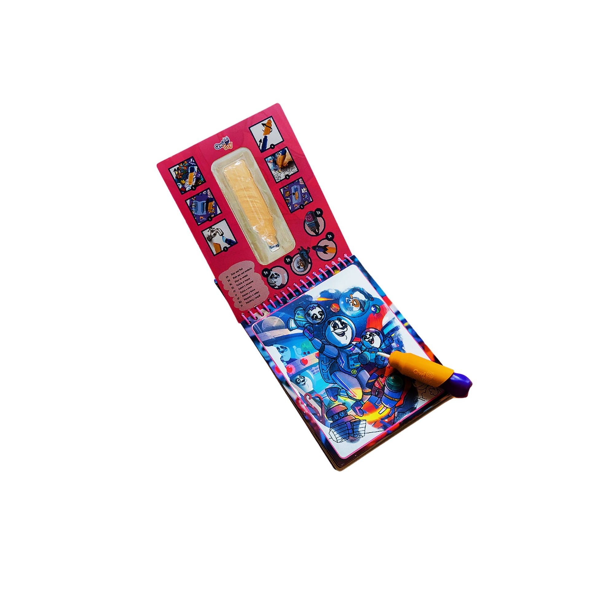 Spielbuch 3 in 1 Magische Abenteuer mit Wasser-Malbuch und Aufklebern mehrfarbig – Produktbild 3